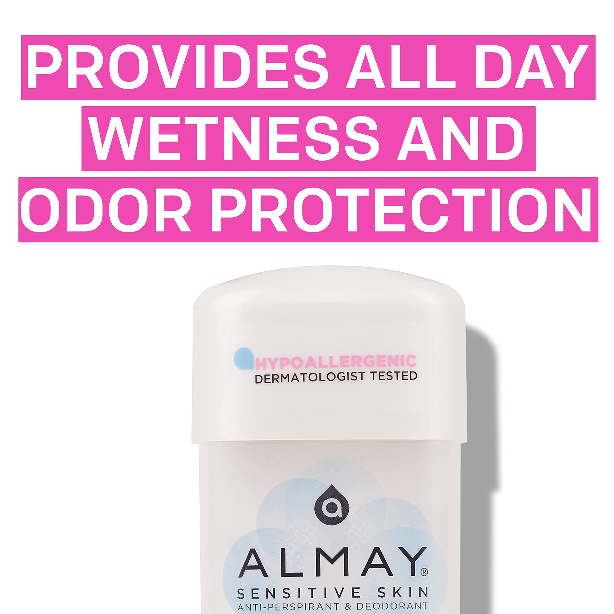 Almay Deodorant for Women, Gel Antiperspirant, Hypoallergenic, Dermatologist Tested for Sensitive Skin, Fragrance Free, 2.25 Oz - Image 4