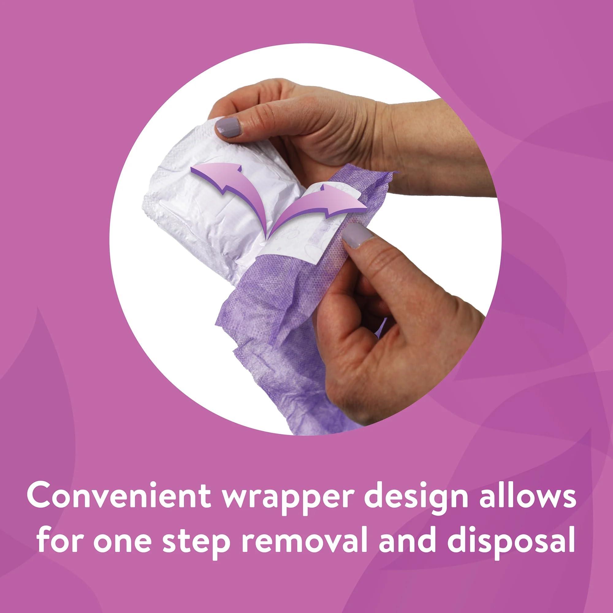 Equate Options Women's Incontinence Pads, Maximum Absorbency, Long Length (72 Count) - Image 3