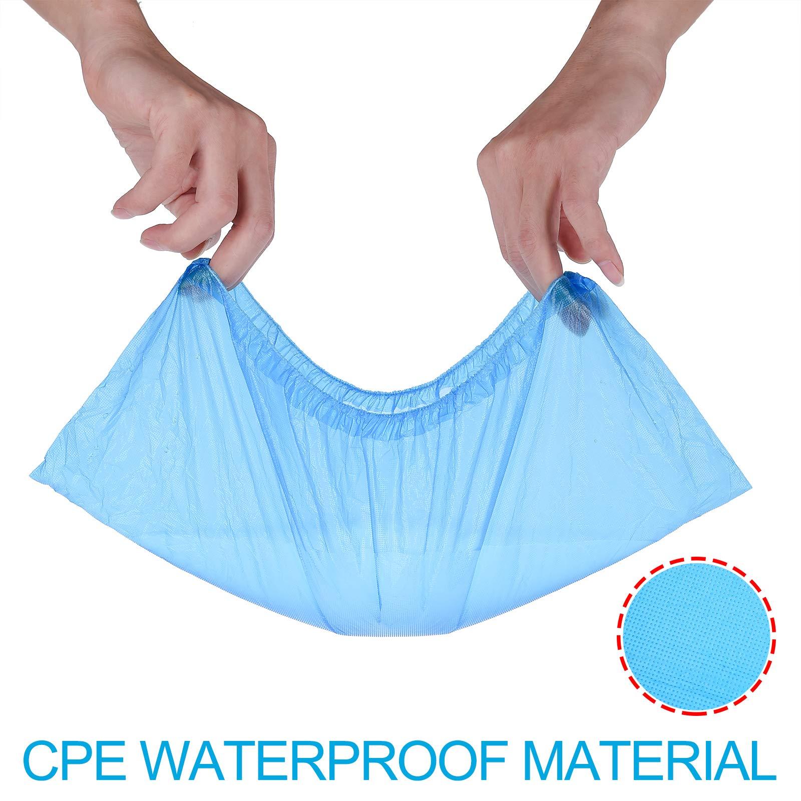 100 PCS（50 Pairs）Shoe Covers Disposable, Green Convenience, Recyclable, Boot Cover, Waterproof, Non slip, Dust proof, One Size Fit All, Durable CPE Material, Blue, Protect Your Shoes, Floor, Carpet - Image 4