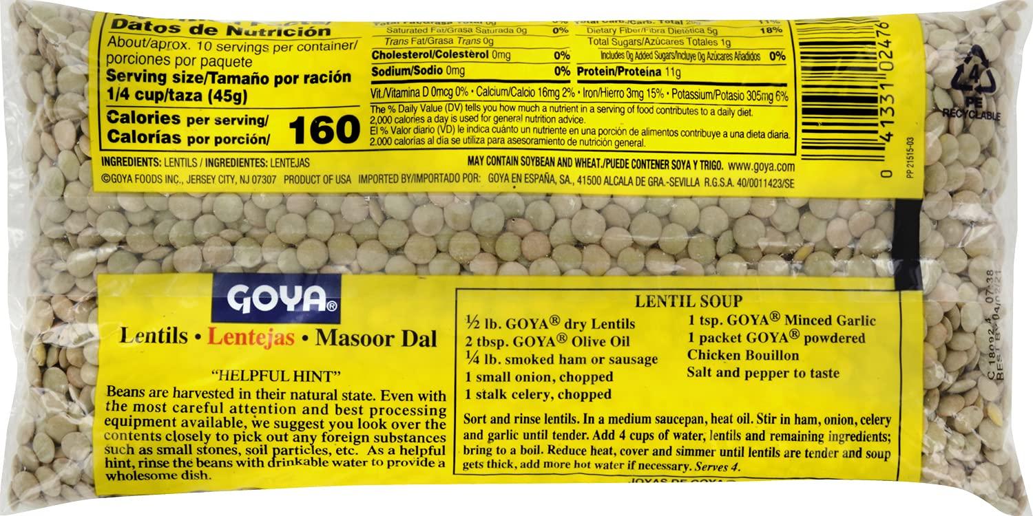 Goya Foods Lentils, Dry, 16 Ounce (Pack of 24) - Image 3