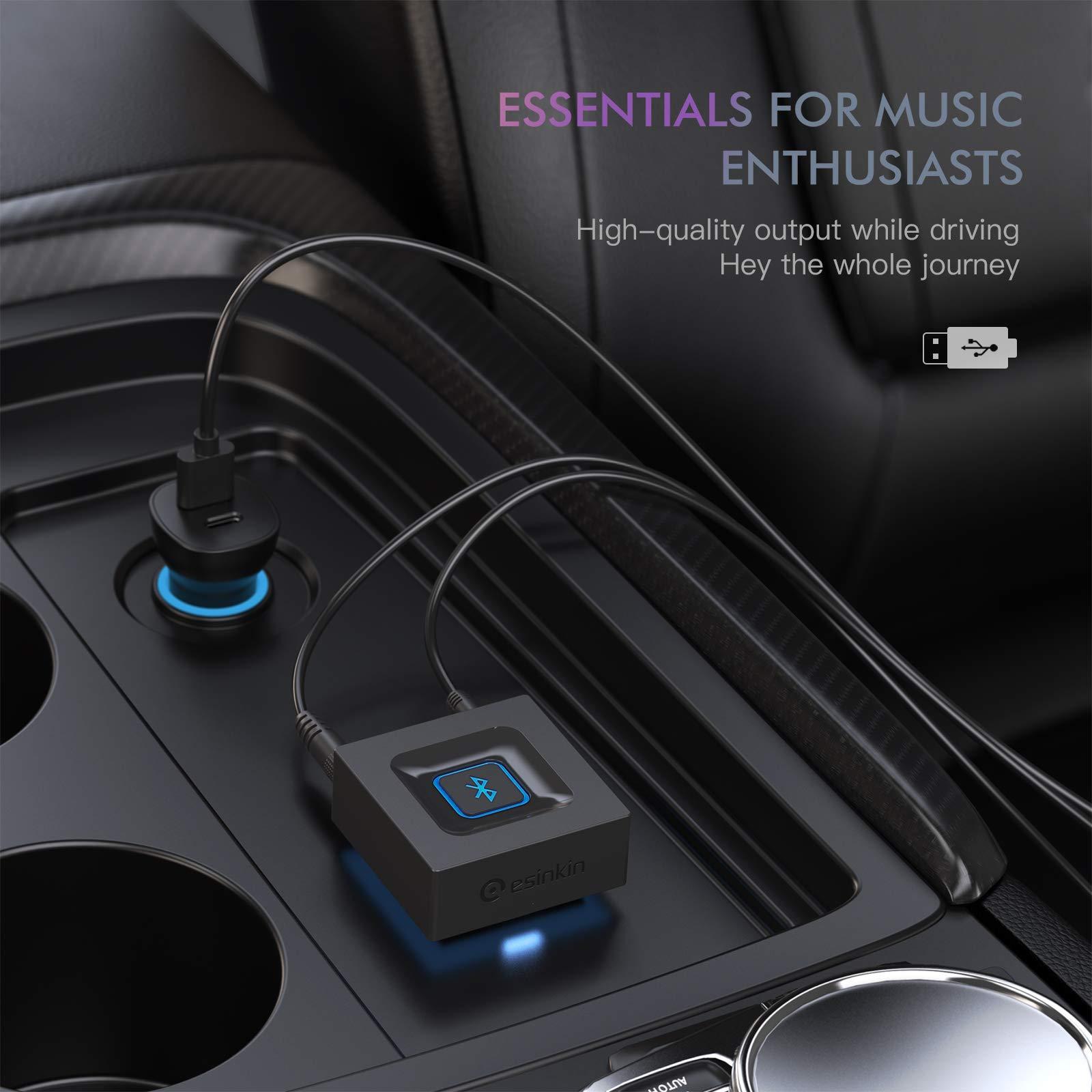 esinkin Wireless Audio Receiver for Music Streaming Sound System Works with Smart Phones, Tablets and Car, Wireless Adapter for Speakers - Image 5