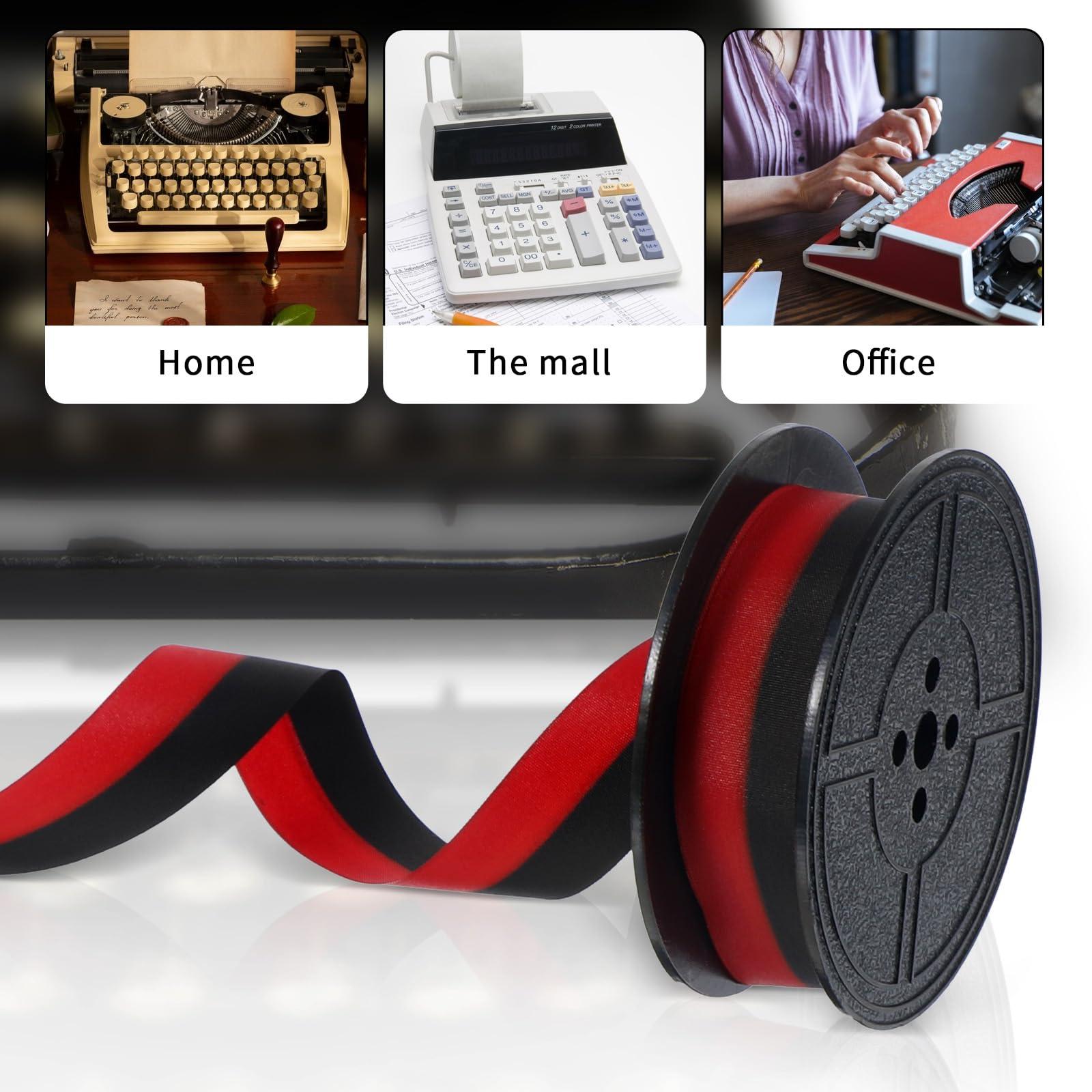 2 Pairs Universal Typewriter Ribbon Vintage Typewriter Ink Ribbon Manual Typewriter Ribbon Twin Spool Replacement Pack for Most Typewriter (Red, Black) - Image 7
