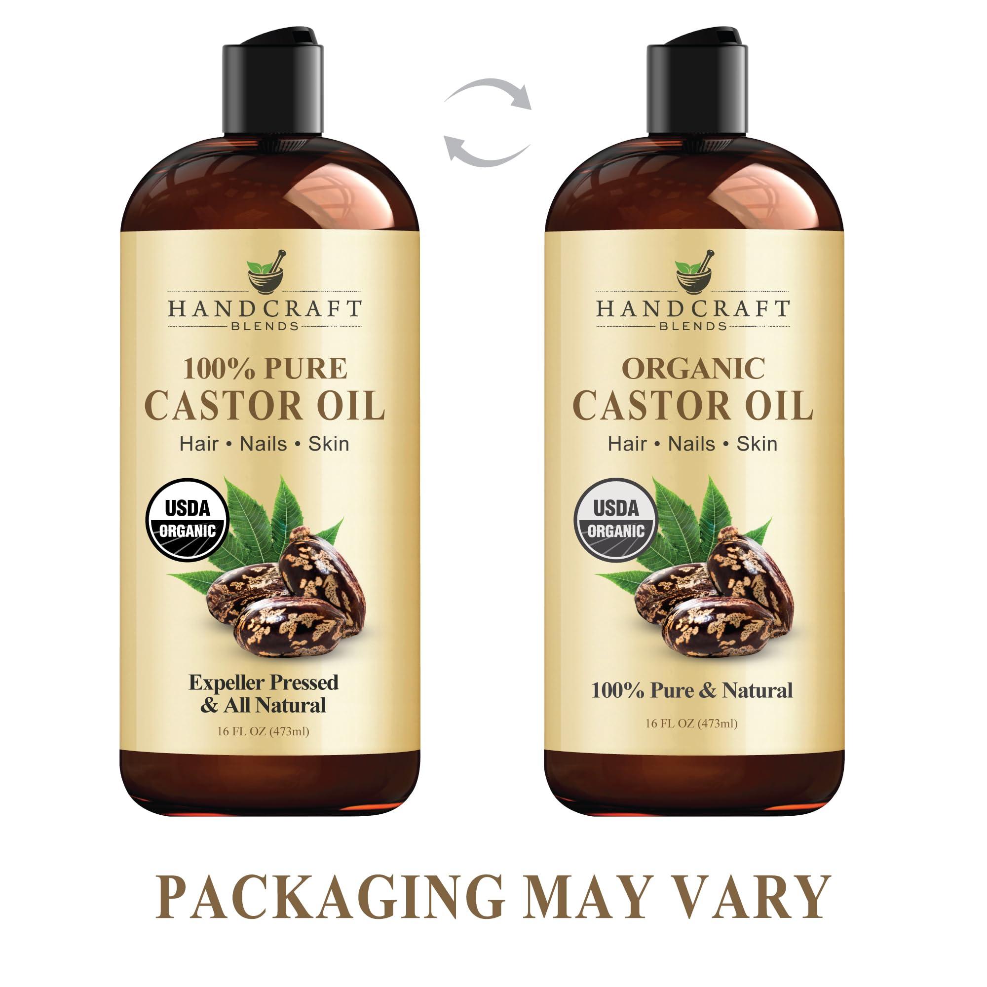 Handcraft Blends Organic Castor Oil - 16 Fl Oz - 100% Pure and Natural - Premium Grade Carrier Oil for Hair Growth, Eyelashes and Eyebrows - Hair and Body - Expeller-Pressed & Hexane-Free - Image 4