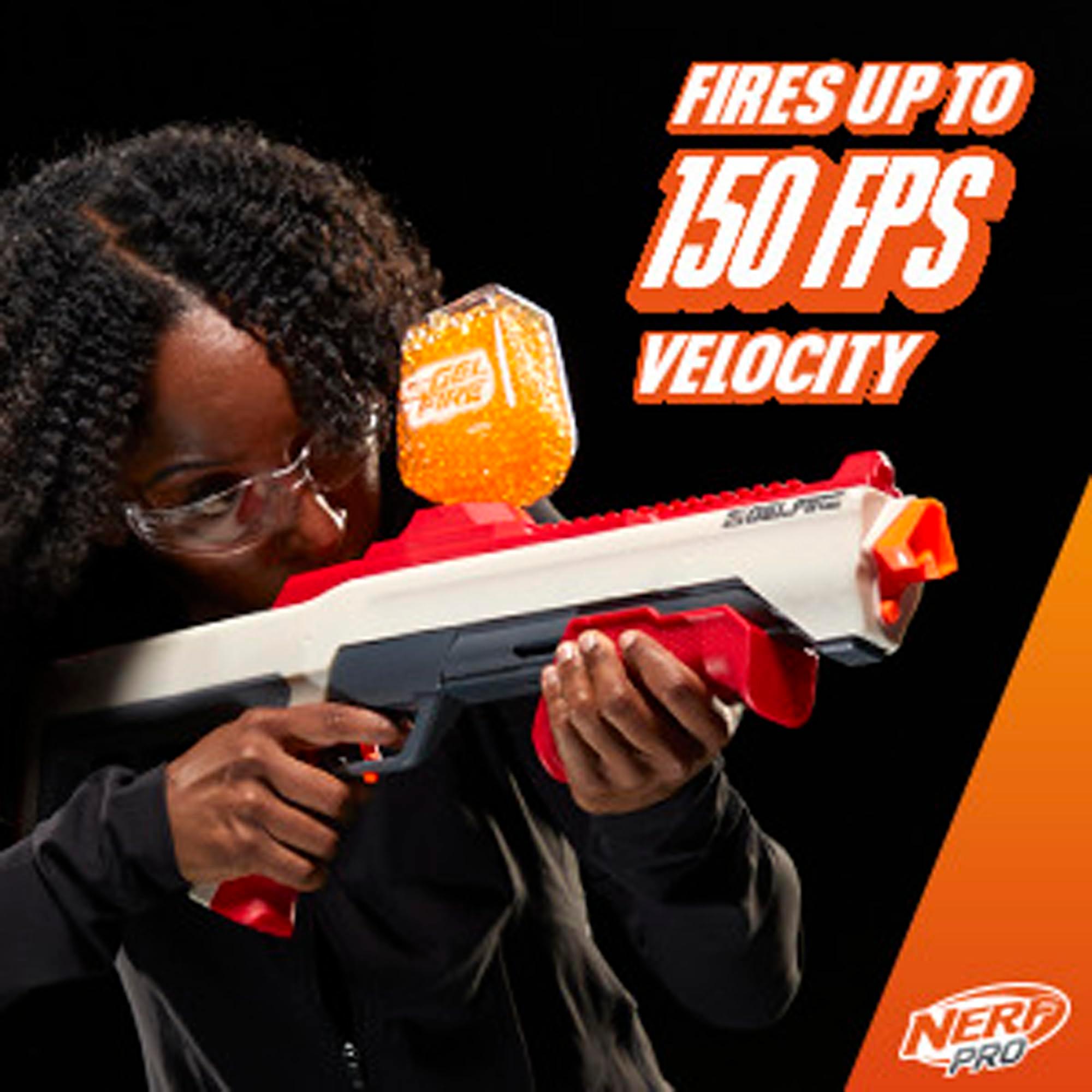 NERF Pro Gelfire Raid Blaster, Fire 5 Rounds at Once, 10,000 Gel Rounds, 800 Round Hopper, Eyewear, Toys for Teens Ages 14 & Up - Image 7