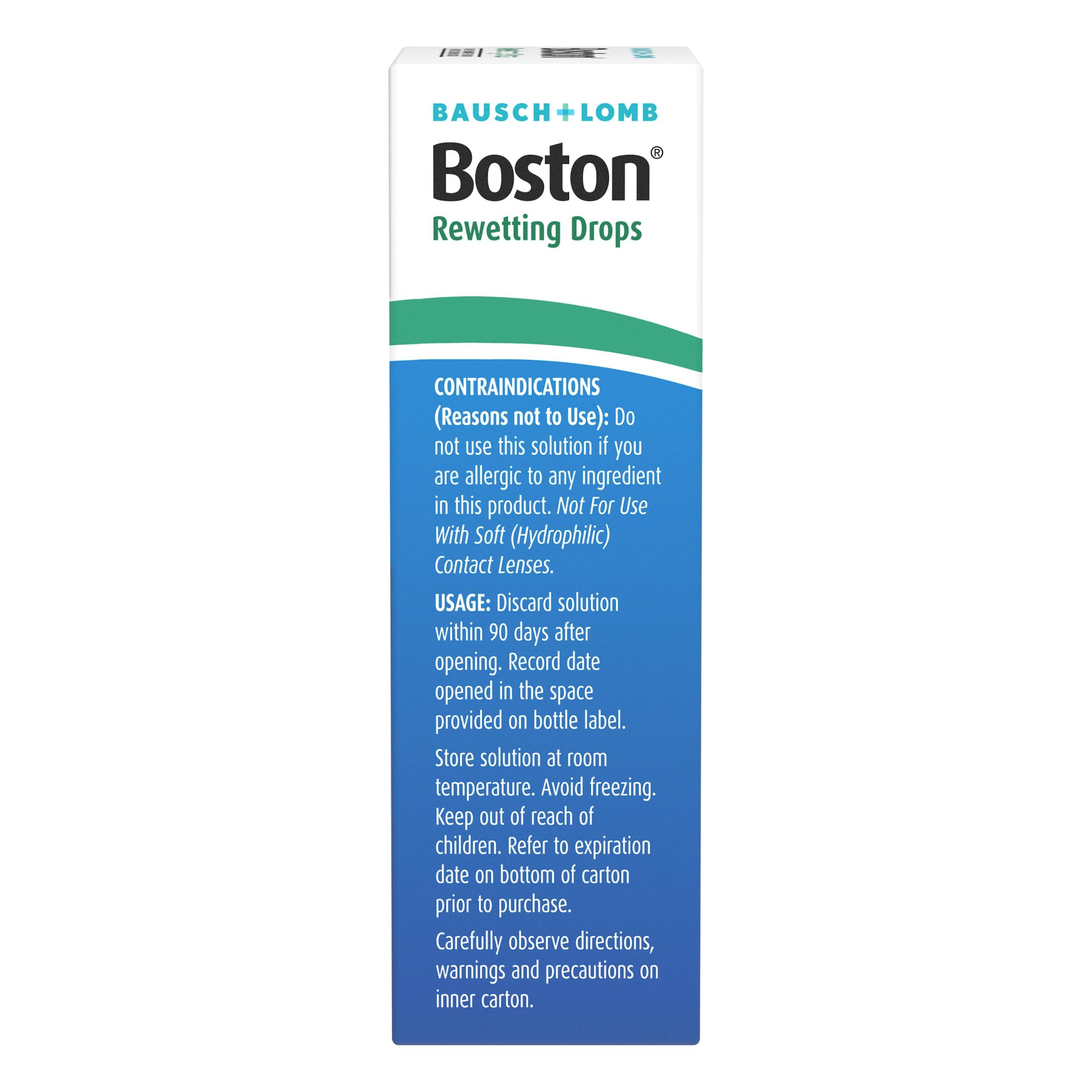 Boston Rewetting Drops for Rigid Gas Permeable (RGP) Lens, Moisturizes & Soothes Eyes, Removes Debris & Particles, Restores Tear Layer, 0.33 Fl Oz - Image 2