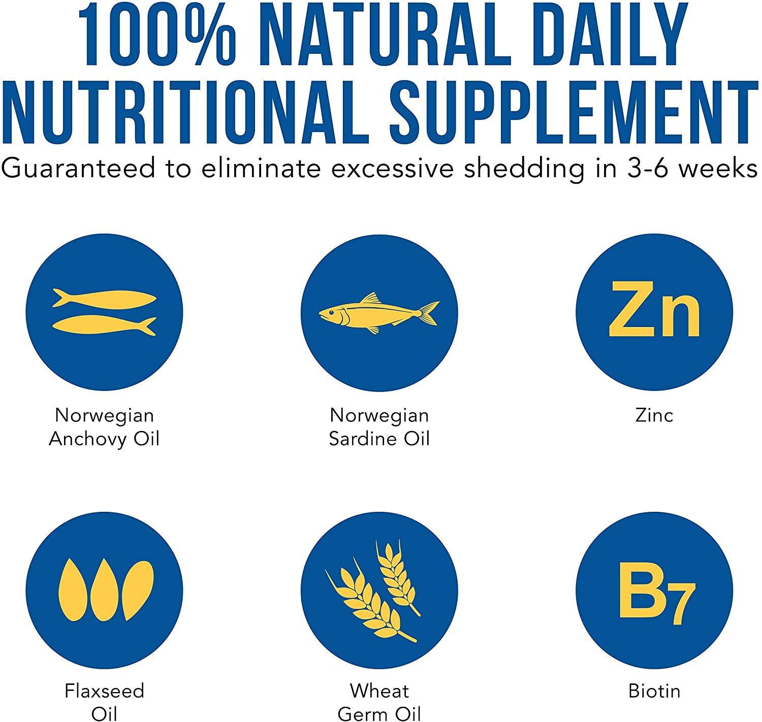 Shed-X Liquid Dog Supplement, 32oz – 100% Natural – Helps Dog Shedding, Fish Oil for Dogs Supports Skin & Coat, Dog Oil for Food with Essential Fatty Acids, Vitamins, and Minerals - Image 2