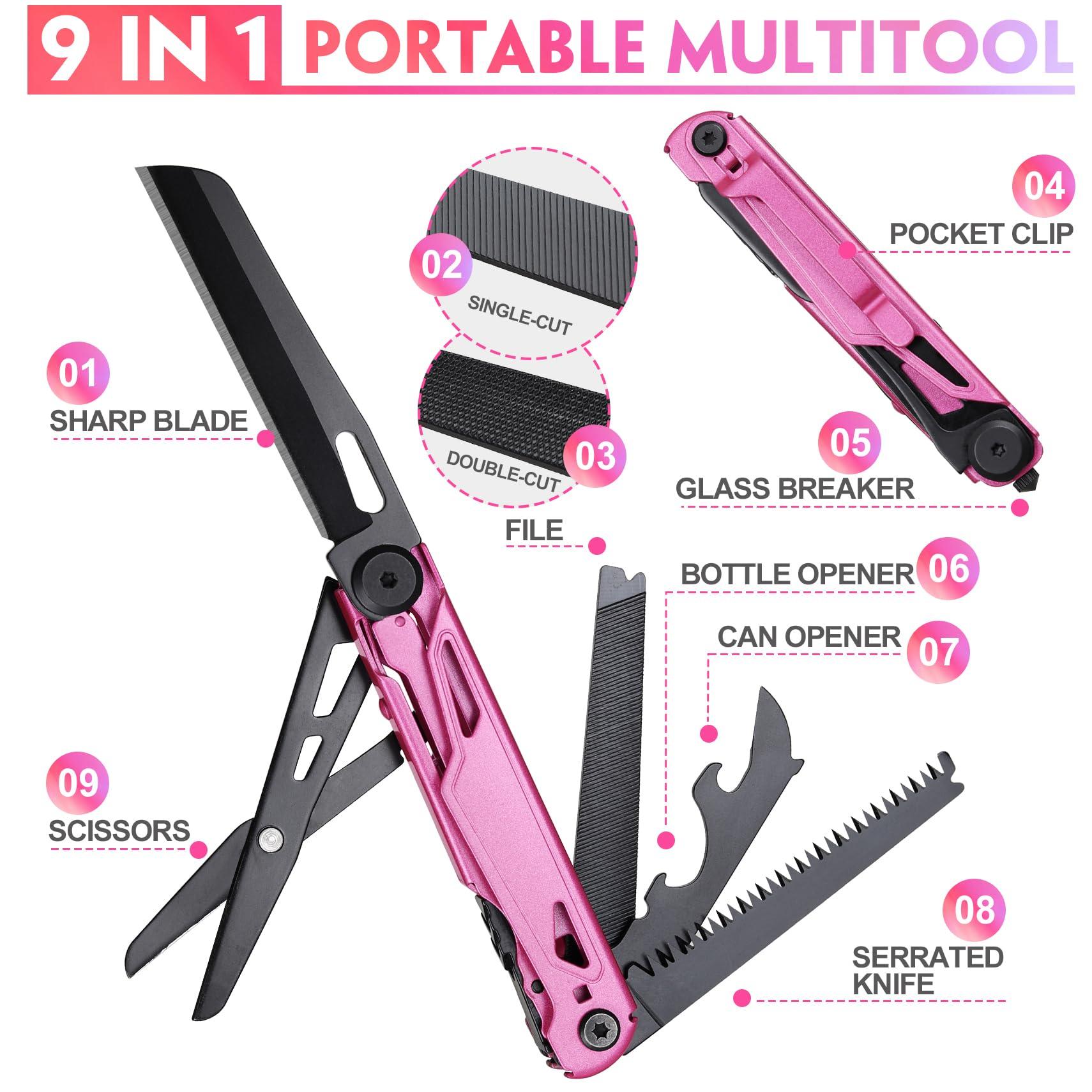 Self Defense Pocket Knife for Women - Stocking Stuffers for Women, Pink Self Defense Knife - Pocket Knives for Woman - Gifts for Woman Wife Mom Girlfriend, Mothers Day Gifts - Image 3