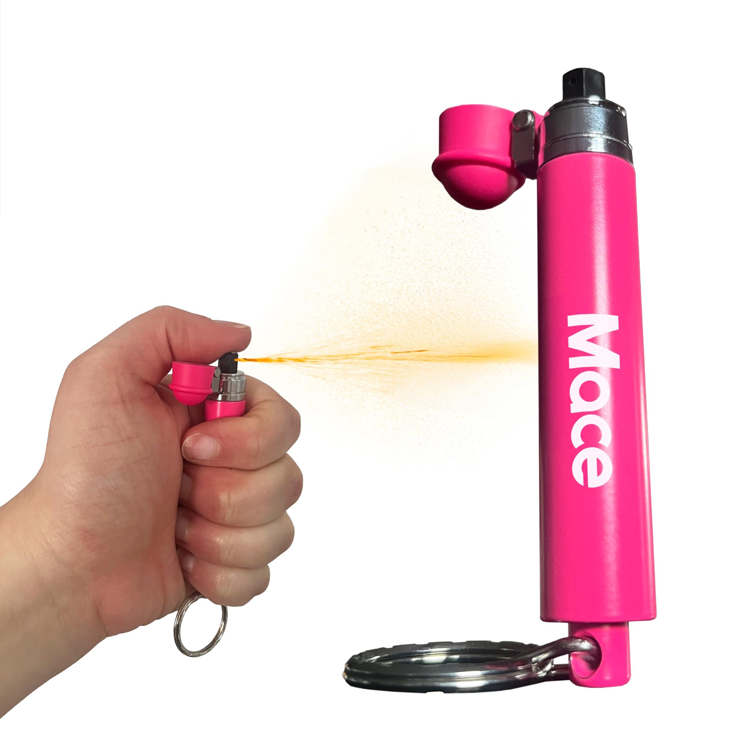 Mace Brand KeyGuard Mini Model Pepper Spray, 0.14 oz, 5 Feet Range, Max Strength 10% OC Formula, Long Lasting UV Dye, Flip Top Safety Cap, Self Defense Pepper Spray for Women & Men
