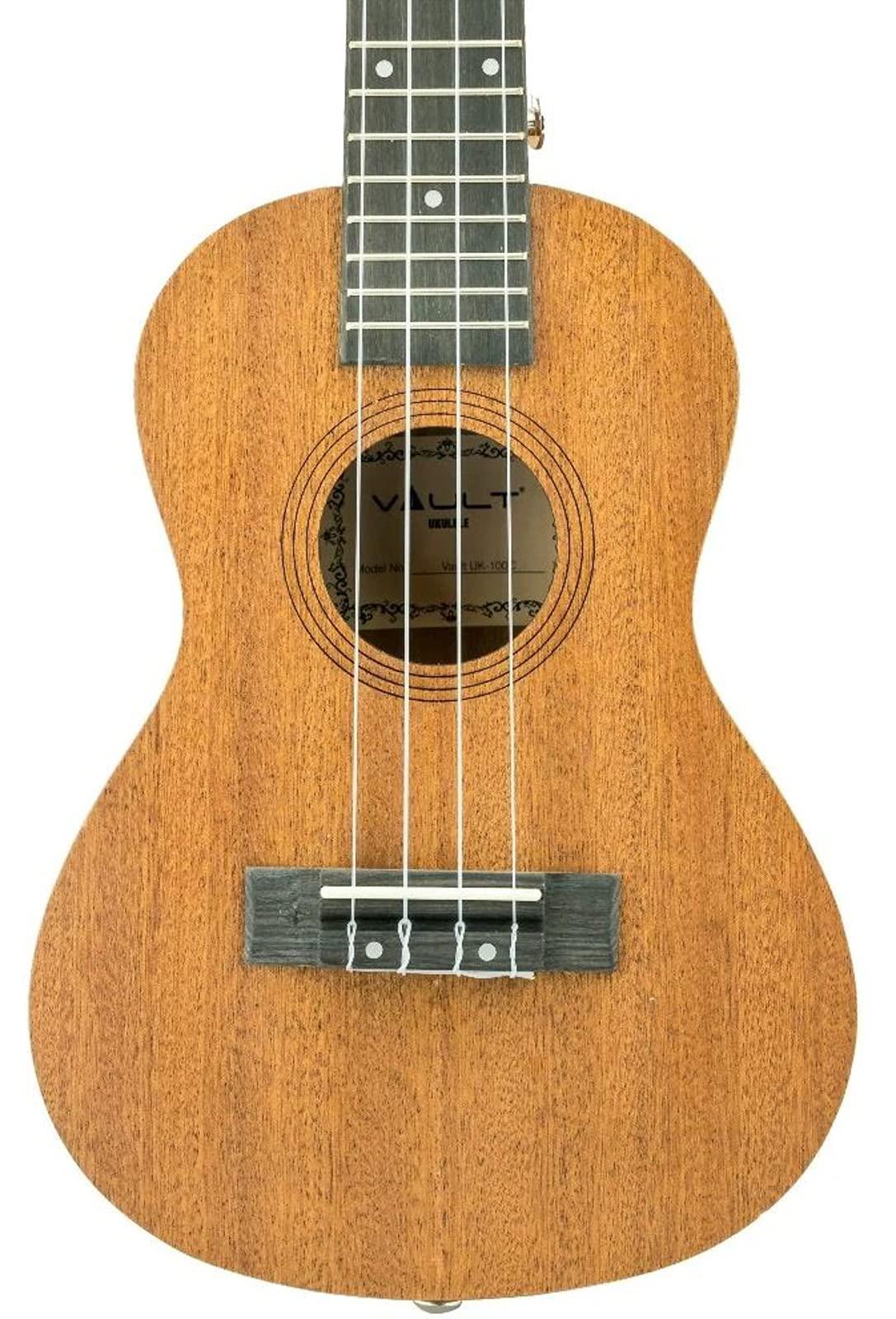 Vault UK-100 Arched Back Concert Ukulele Bundle with Gig Bag, Tuner, Strap, and Austin Bazaar Instructional DVD - Image 3