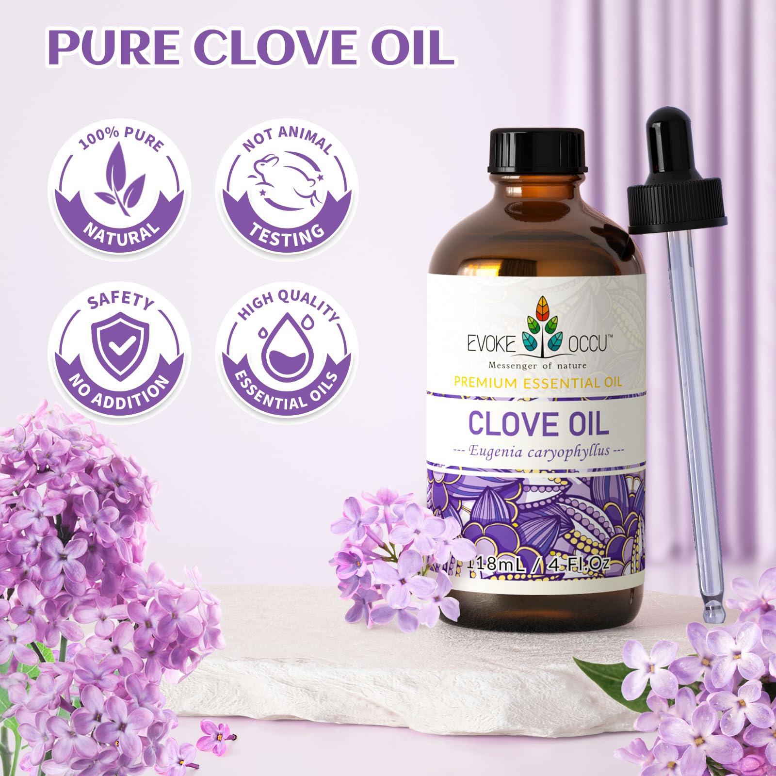 EVOKE OCCU Clove Oil for Teeth and Gums - Oral Care, Toothache Relief & Fresh Breath - DIY Mouthwash - 4 Fl Oz - Image 8