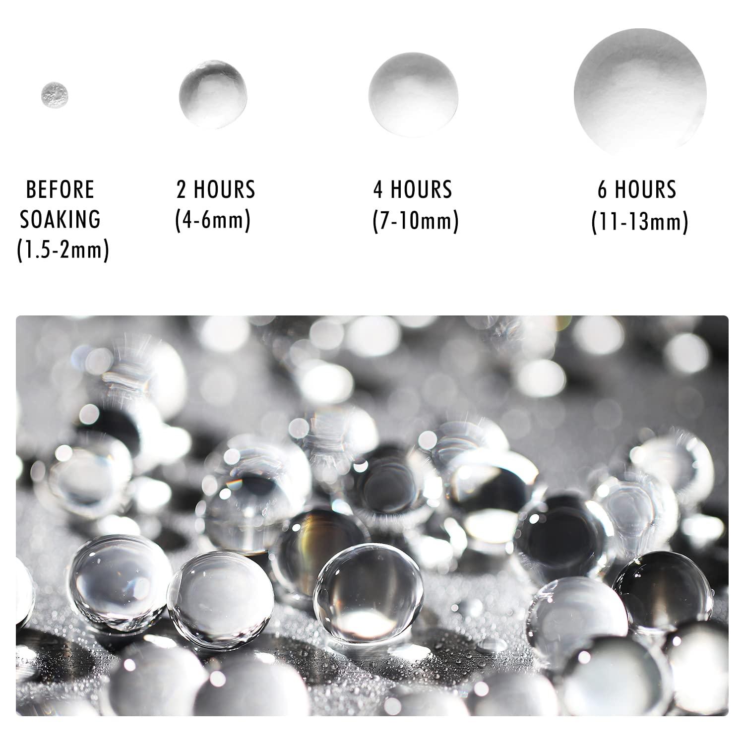 NOTCHIS 70,000 Clear Water Gel Beads for Vases, Tansparent Water Gel Beads for Vase Filler Beads, Candles, Wedding Centerpiece Floral Decorations - Image 3