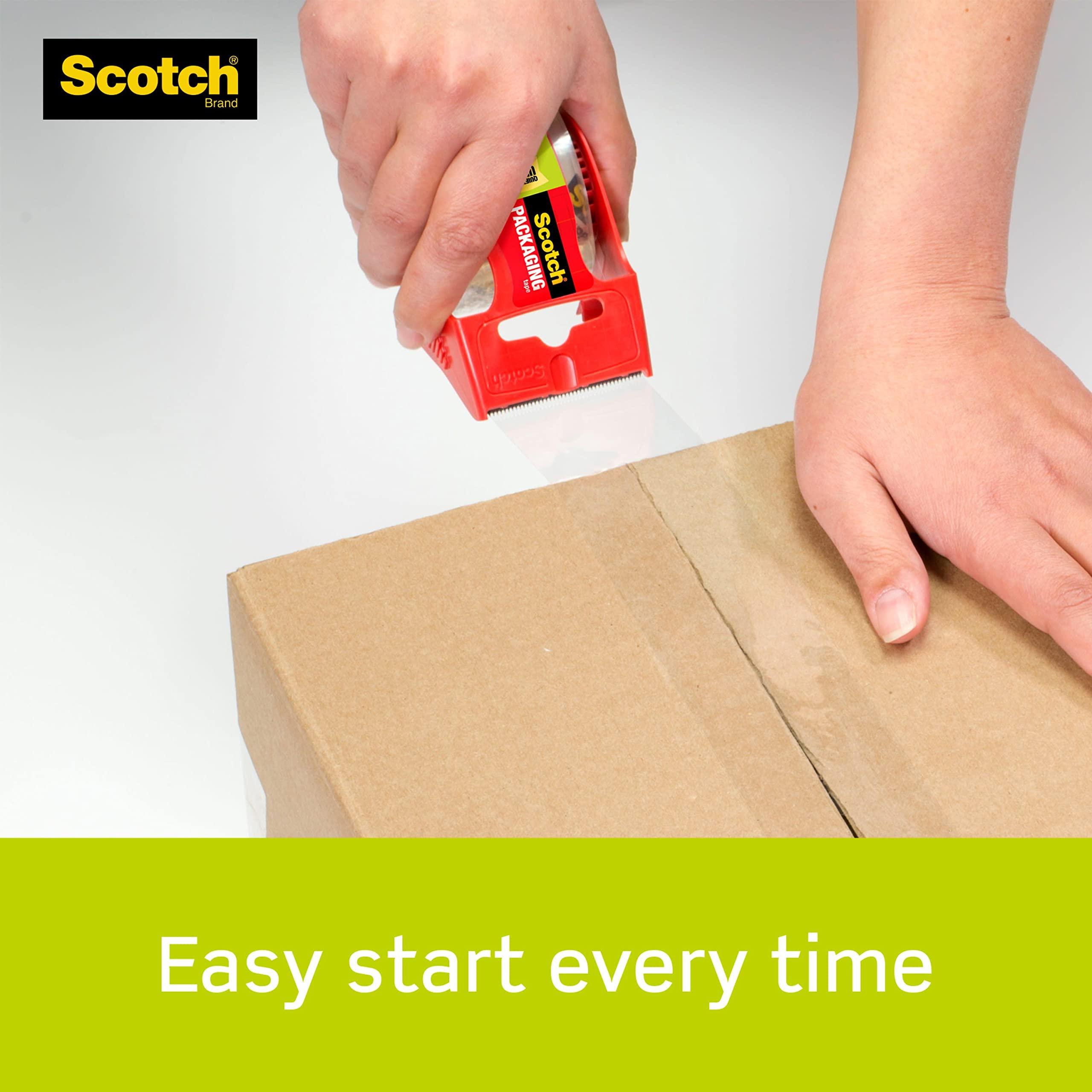 Scotch Sure Start Shipping Packaging Tape, 1.88" x 22.2 yd, Designed for Packing, Shipping and Mailing, Quiet Unwind, No Splitting or Tearing, 1.5" Core, Clear, 6 Dispensered Rolls (145-6) - Image 13
