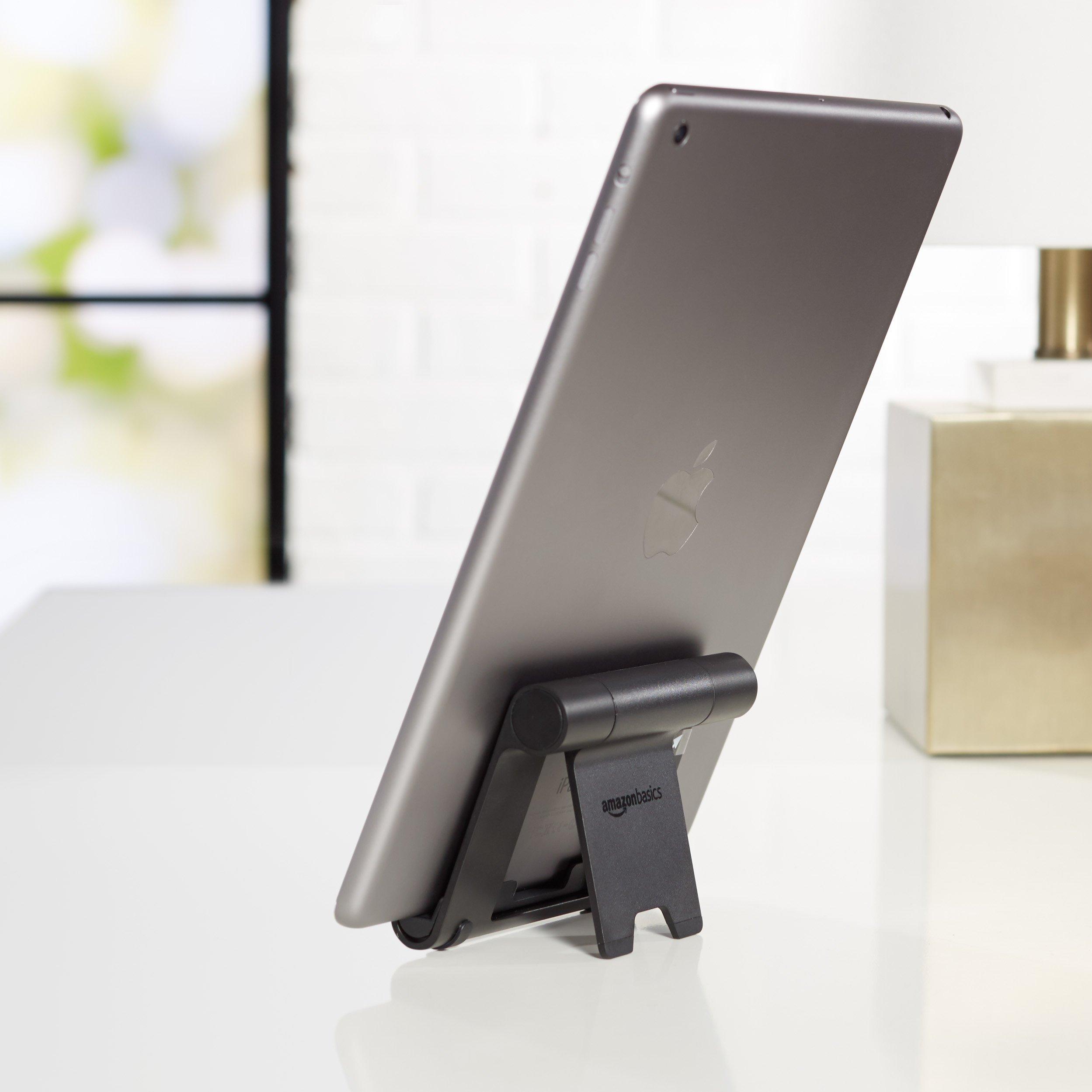 Amazon Basics Multi-Angle Portable Stand for iPad Tablet, E-reader and Phone - Black - Image 8