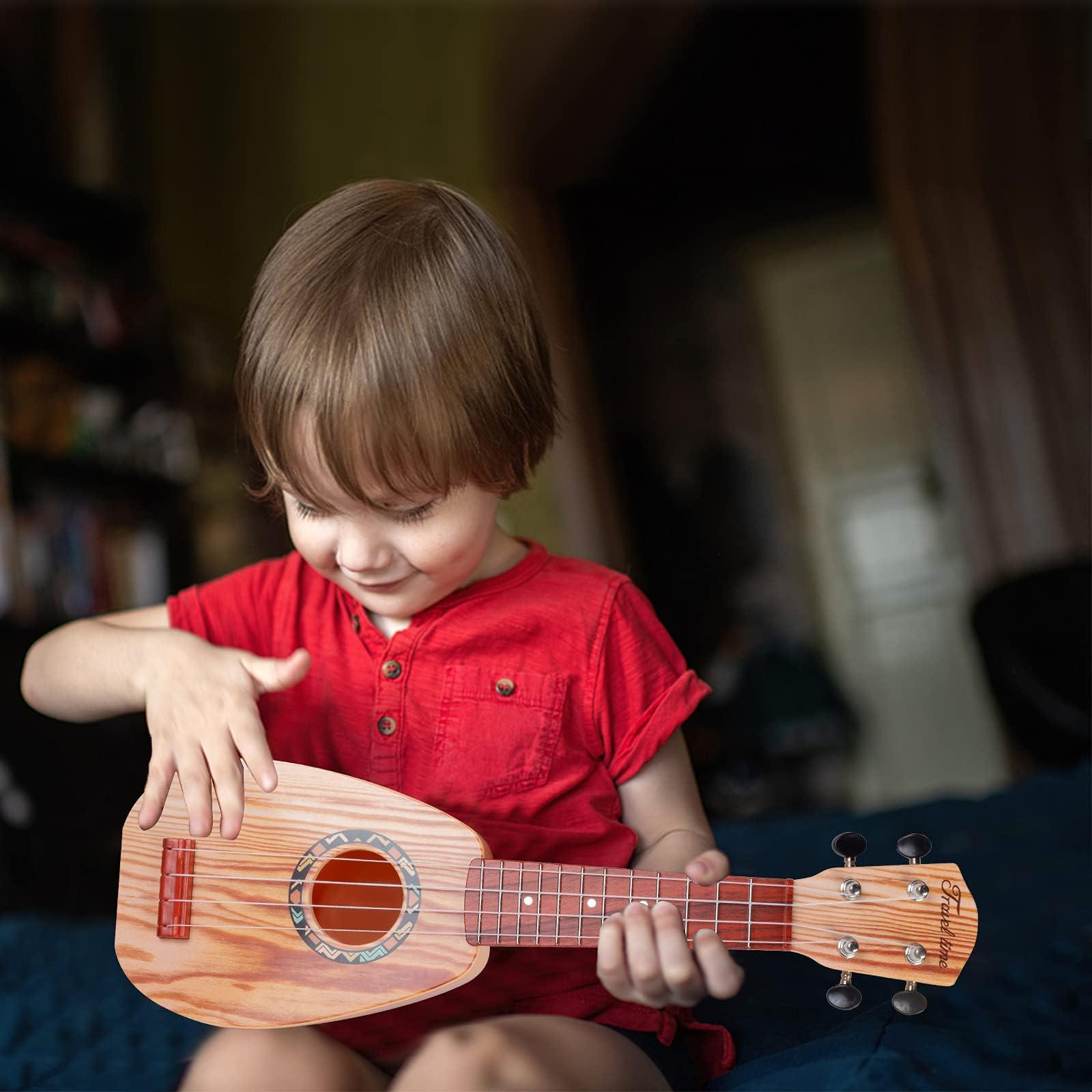 YOLOPLUS+ 17 Inch Kids Ukulele Guitar Toy 4 Strings Mini Children Musical Instruments Educational Learning Toy for Toddler Beginner Keep Tone Anti-Impact Can Play with Picks/Strap/Primary Tutorial - Image 8