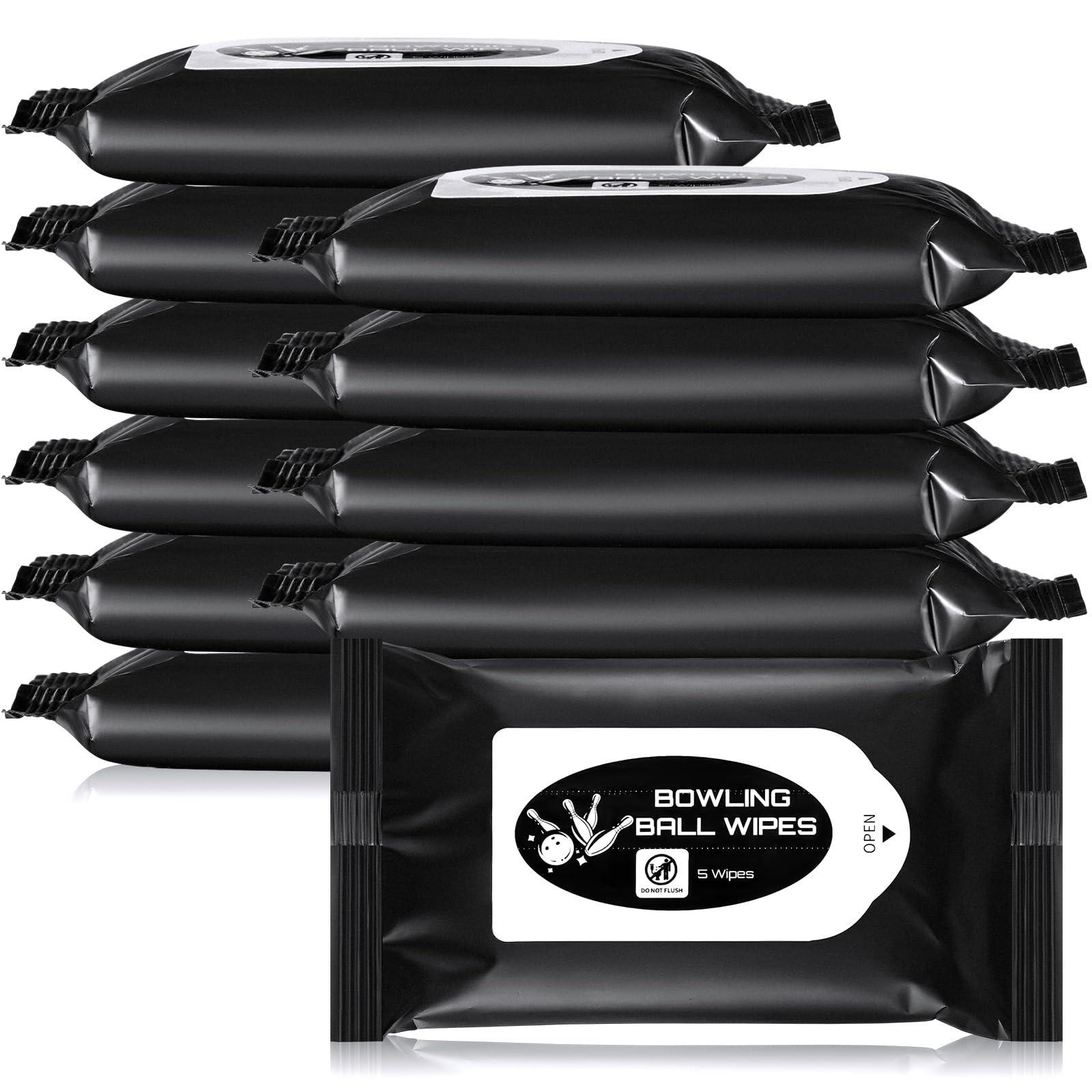 Bowling Ball Cleaner Kit Portable Cleaner Wipes Bowling Towels to Wipe Off Ball Speed Wipe Removes Dirt Oil