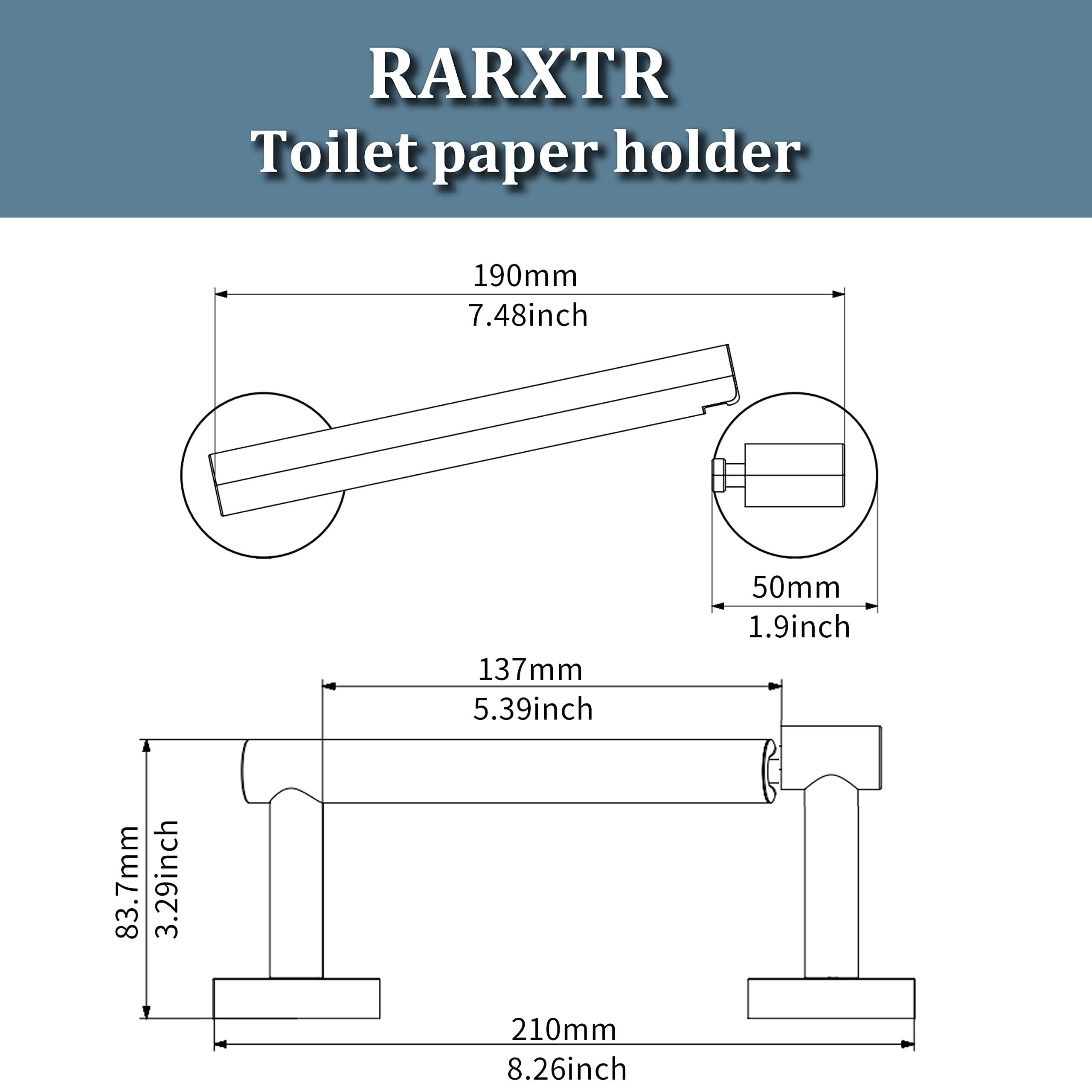 RARXTR Bathroom Toilet Paper Holder Wall Mount SUS304 Stainless Steel Double Post Pivoting Toilet Paper Roll Holder Wall Mounted for Bathroom RV Commercial Toilet Tissue Dispensers, Brushed Nickel - Image 8