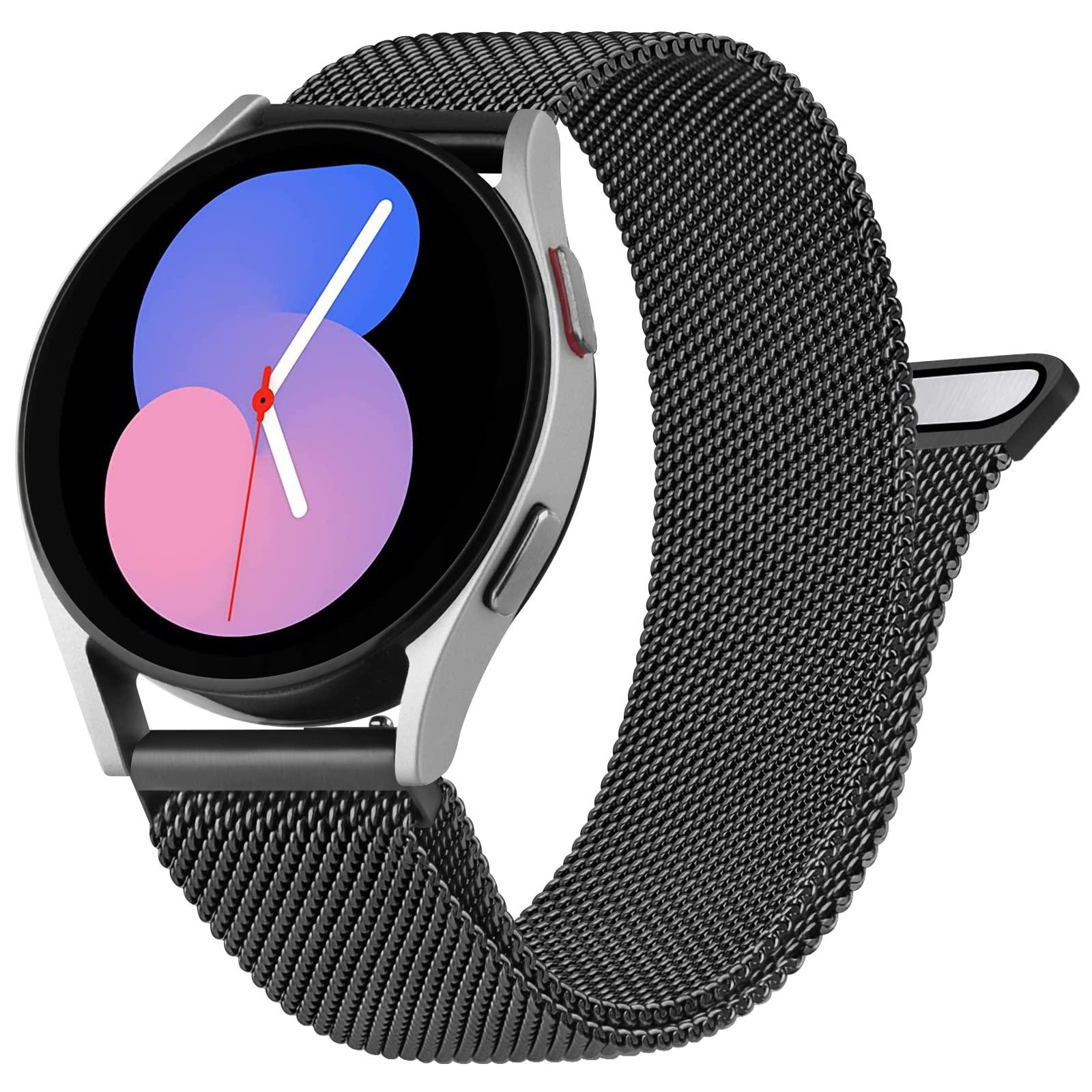 Samsung Galaxy Watch 5 Bands - 40mm, 44mm, 45mm Compatible, Stainless Steel Replacement Straps for Women & Men
