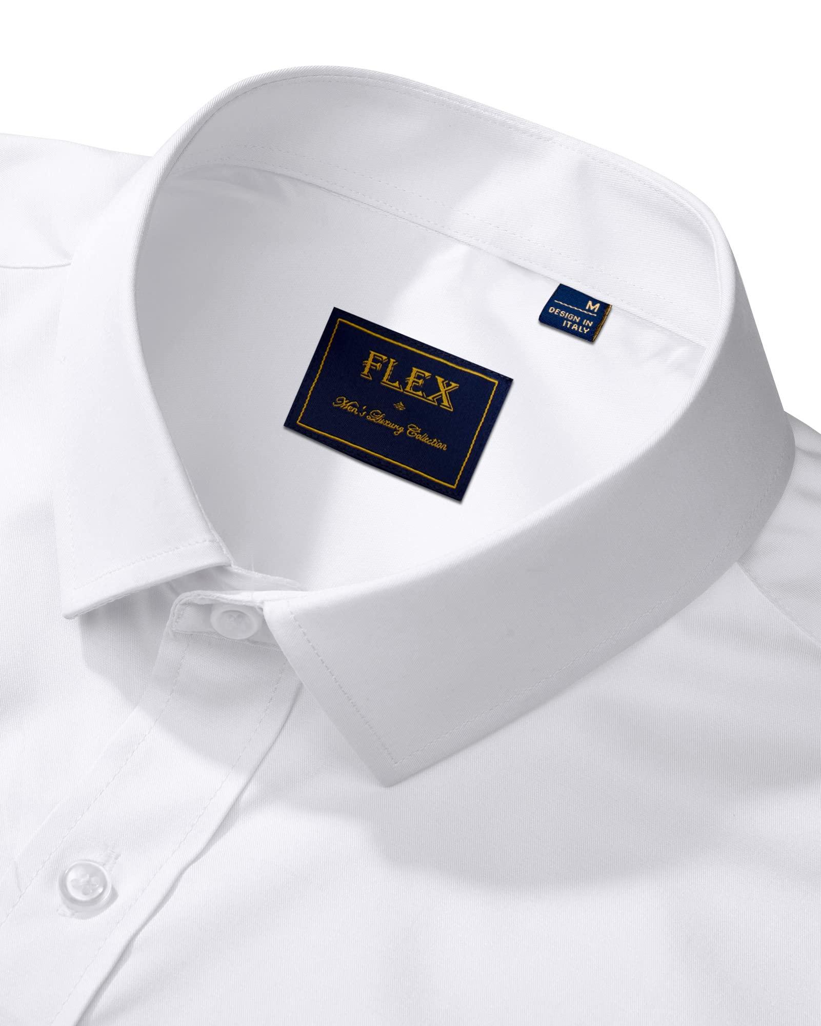 J.VER Men's Dress Shirts Solid Long Sleeve Stretch Wrinkle-Free Formal Shirt Business Casual Button Down Shirts - Image 3