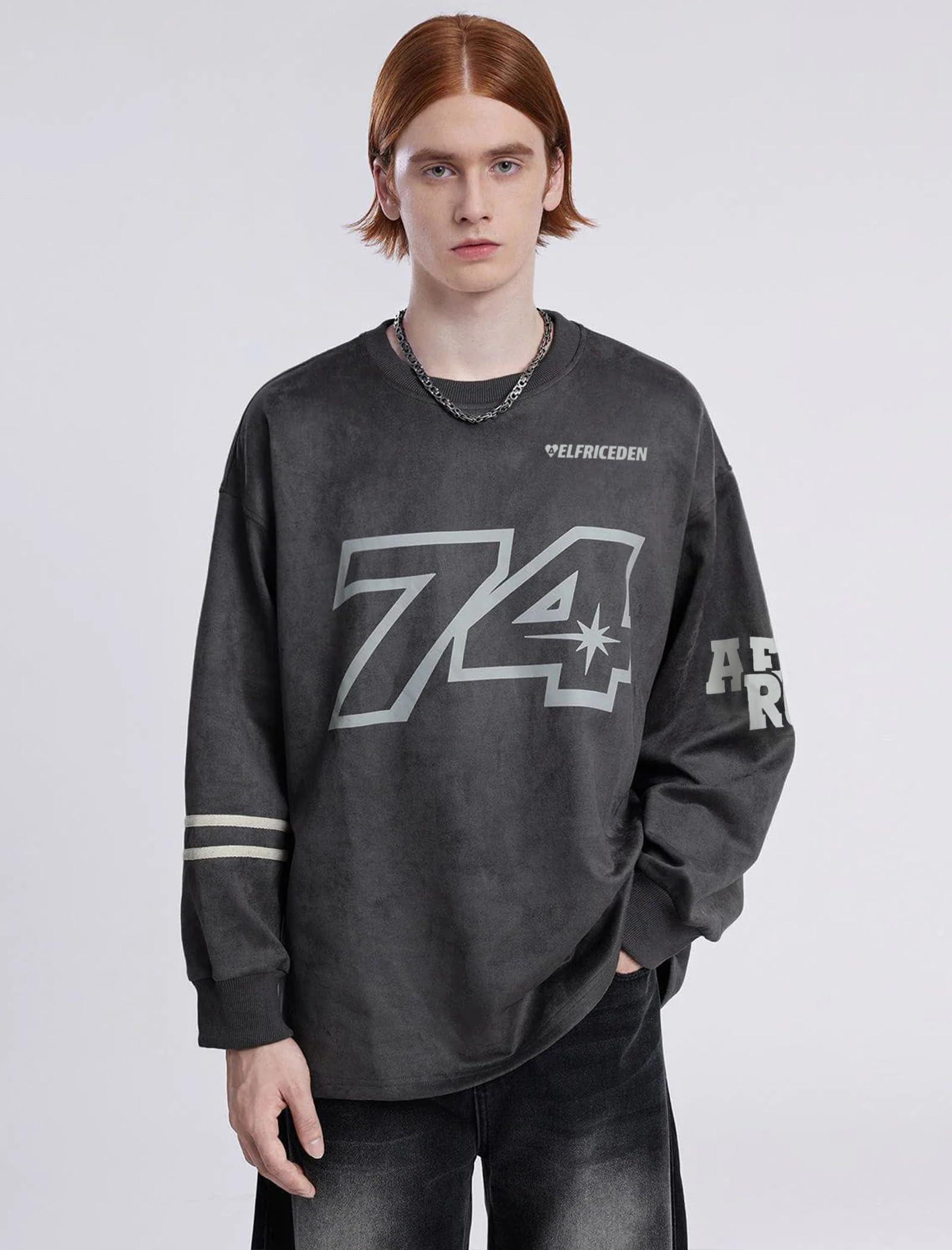 Aelfric Eden Oversized Crewneck Sweatshirts for Men Vintage Graphic Pullover Loose Fit Streetwear Long Sleeve Top - Image 6