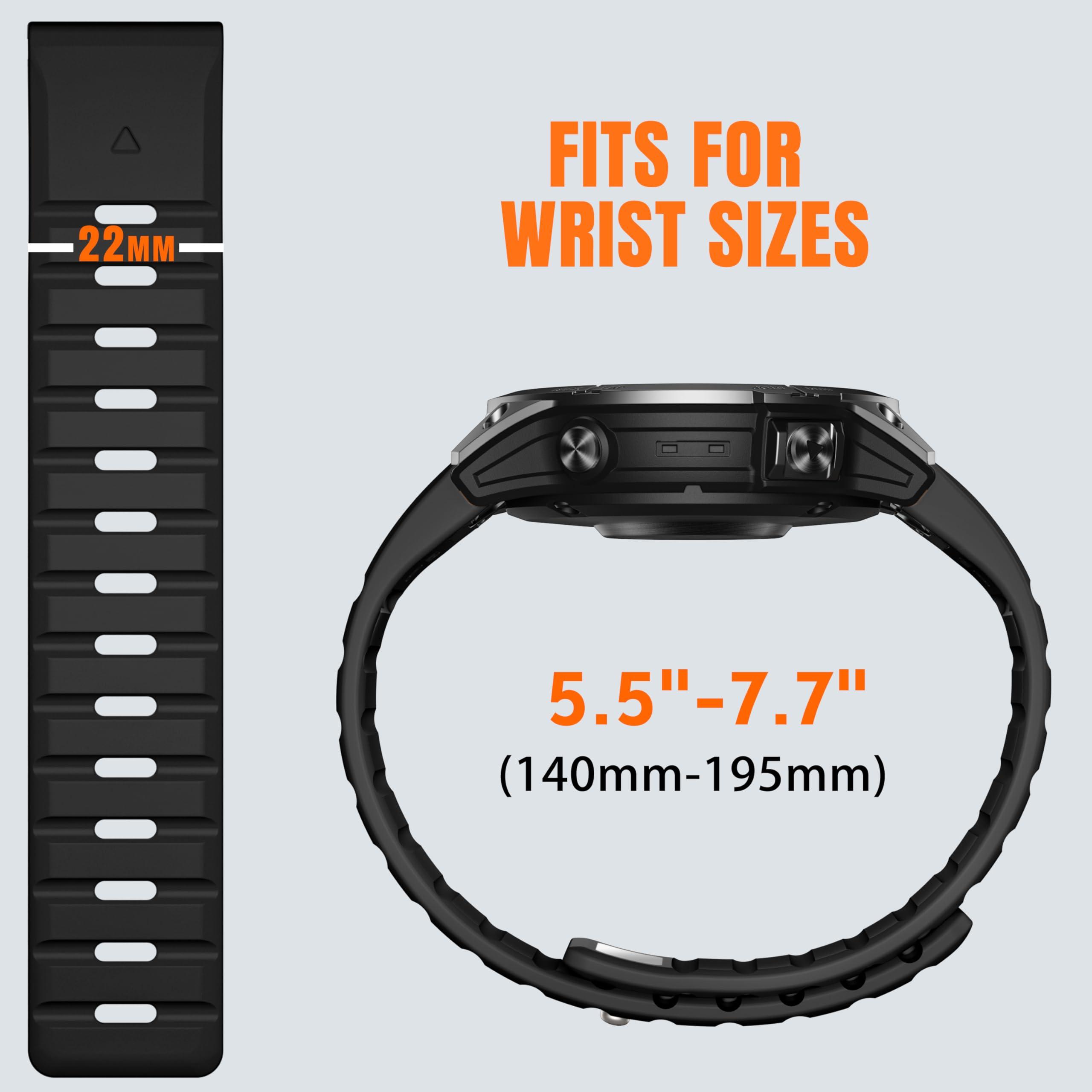 Bandletic Compatible with Garmin Instinct Watch Bands - Magnetic Silicone Rugged Sport Strap Quick Fit 22mm Watch Band for Fenix E/8/7/6/5/Forerunner 965/955/945/935/745/Epix 2/Approach S70/S62/S60 - Image 7