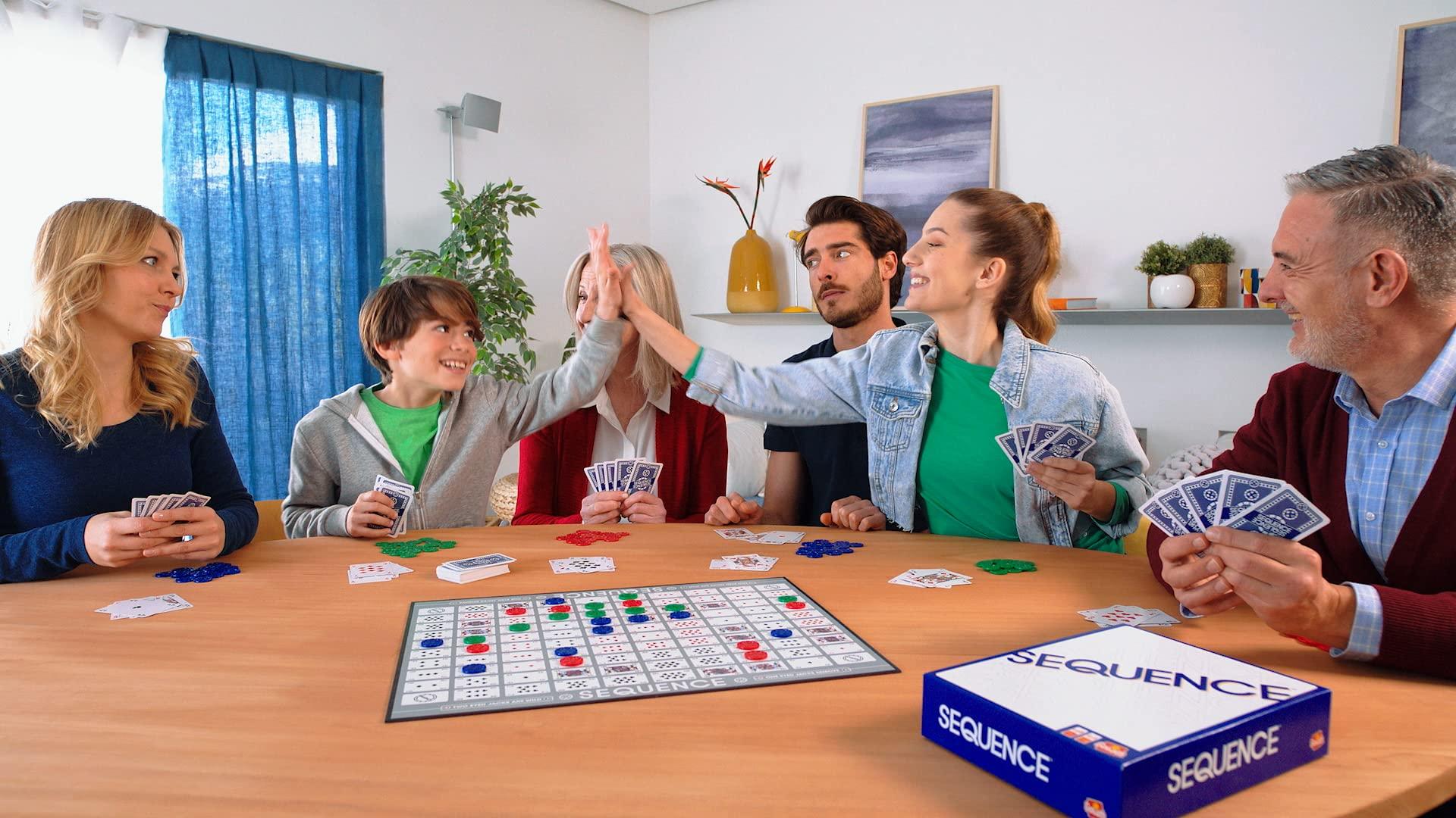 SEQUENCE- Original SEQUENCE Game with Folding Board, Cards and Chips by Jax ( Packaging may Vary ) White, 10.3" x 8.1" x 2.31" - Image 6