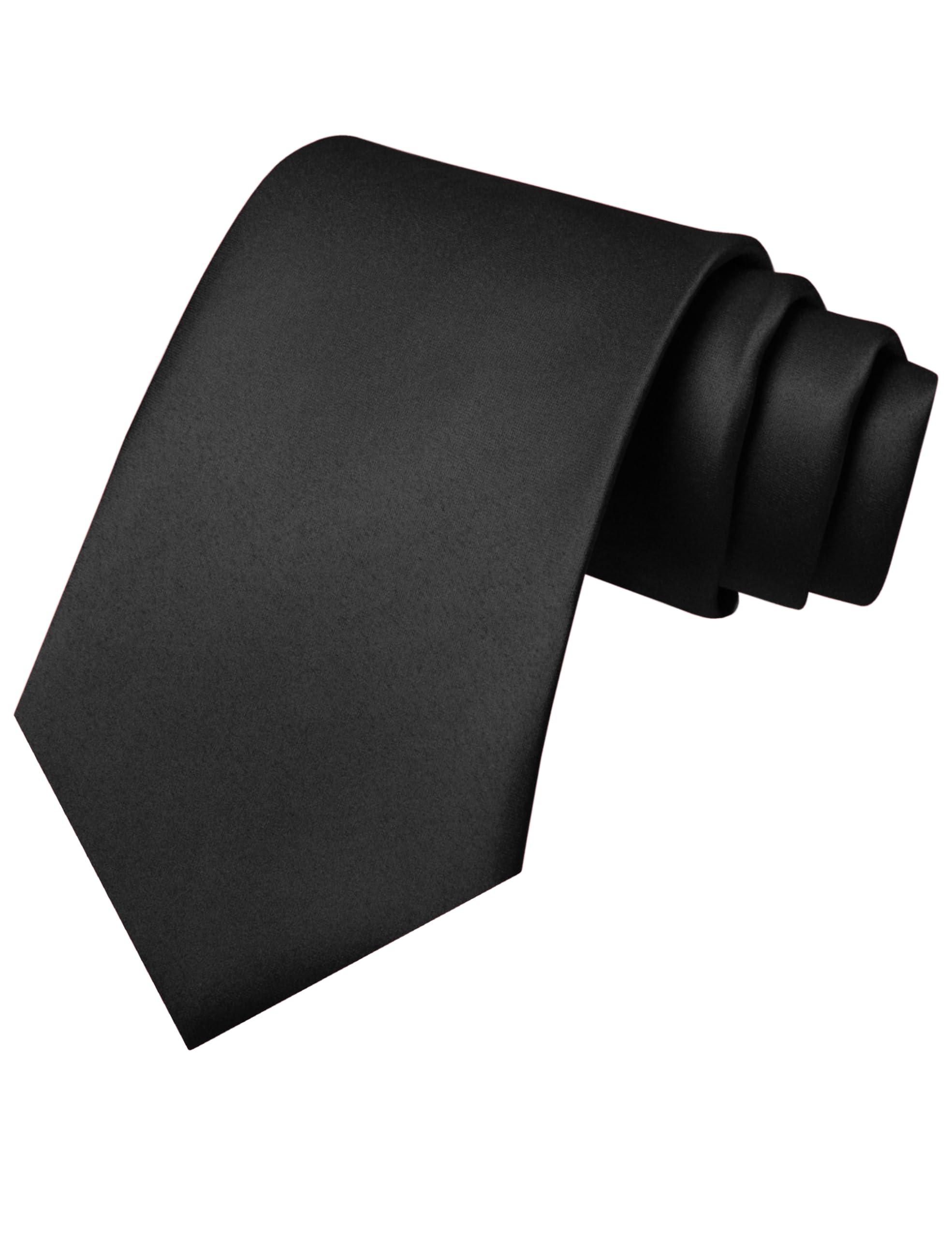 JEMYGINS Solid Color Tie Mens Necktie for Business and Wedding