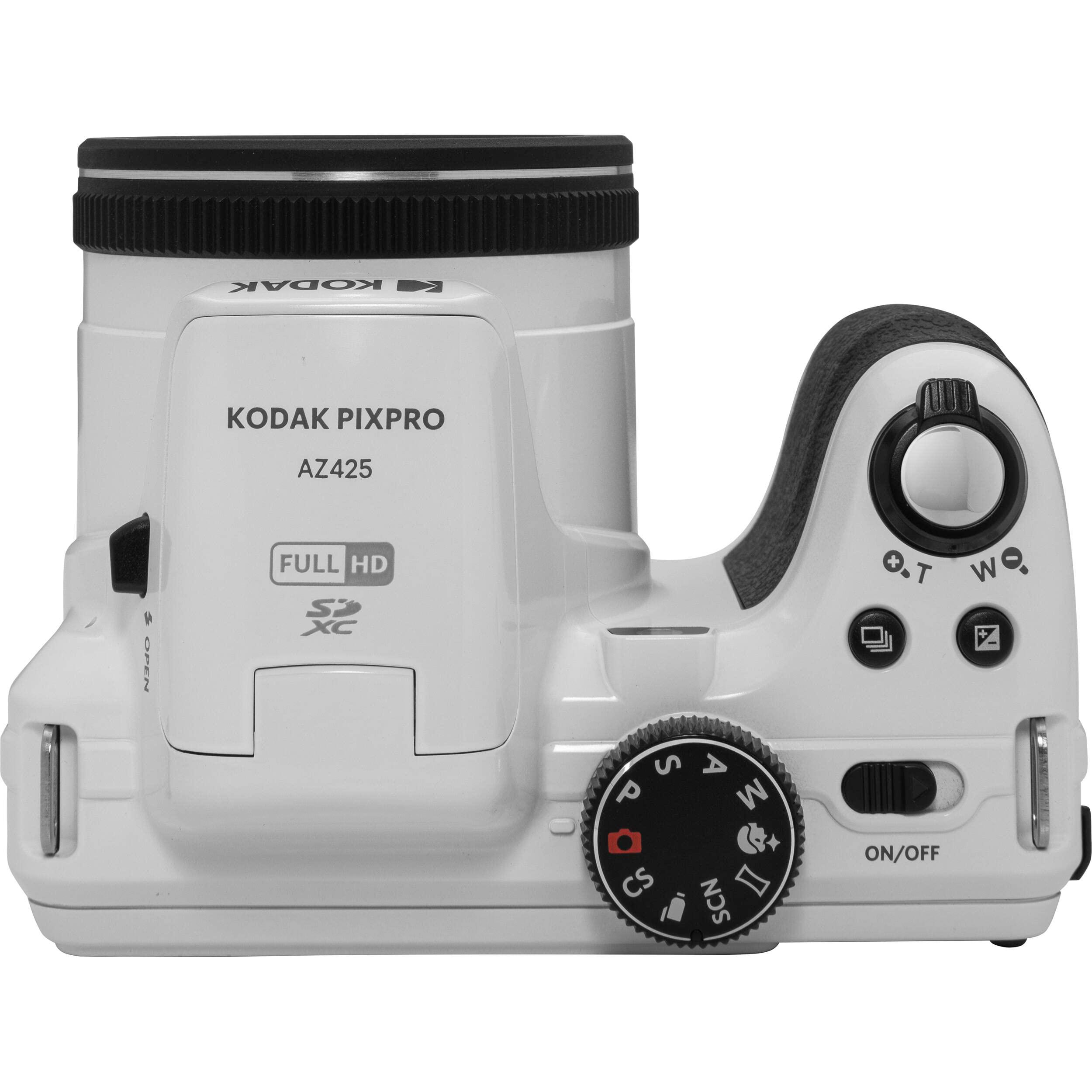 Kodak PIXPRO AZ425 Digital Camera + 64GB Memory Card + Camera Case (Black) + USB Card Reader + Table Tripod + Accessories (White) - Image 5