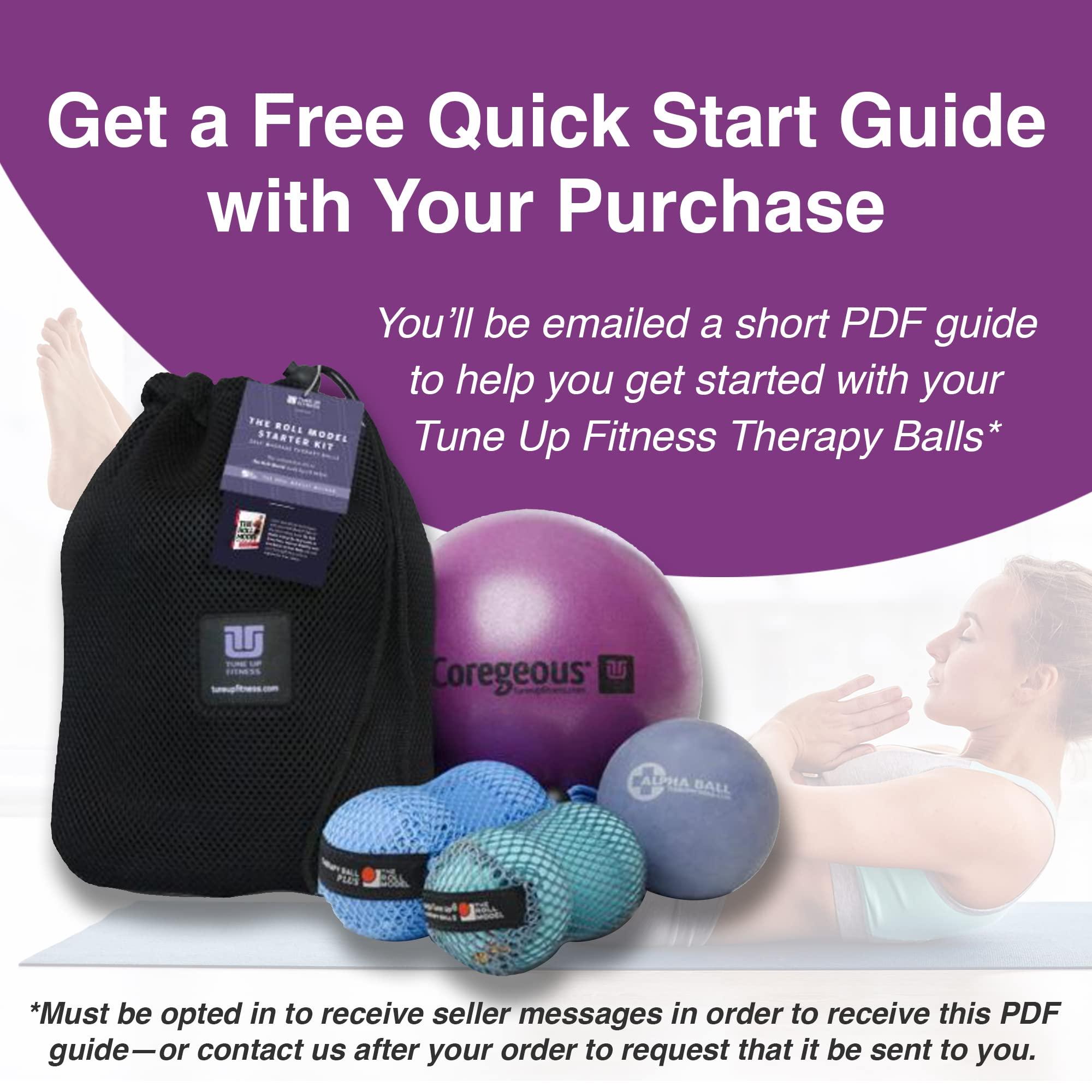 YOGA TUNE UP® Therapy Balls in Tote by Tune Up Fitness - Massage Balls for Trigger Point, Pressure Point & Myofascial Release - Use as Single or Peanut Ball for Pain Relief & Relaxation (Deep Purple) - Image 5