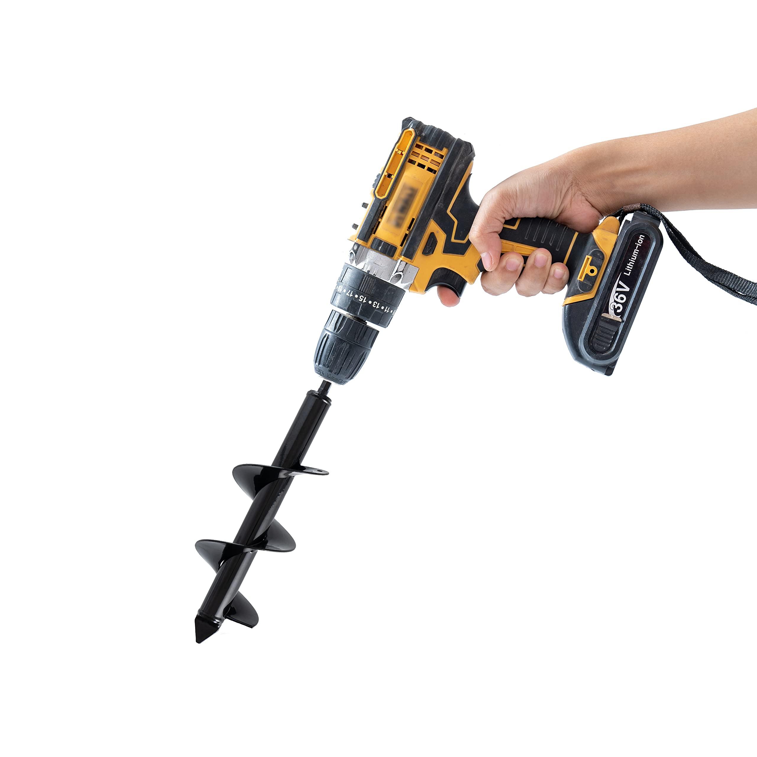 VASGOR Set 3 (1.6x12, 2.6x12, 3.5x12) Auger Drill Bit for Planting - Easy Planter Garden Auger - Bulb & Bedding Plant Augers - Posthole Digger for 3/8” Hex Drive Drill - Image 6