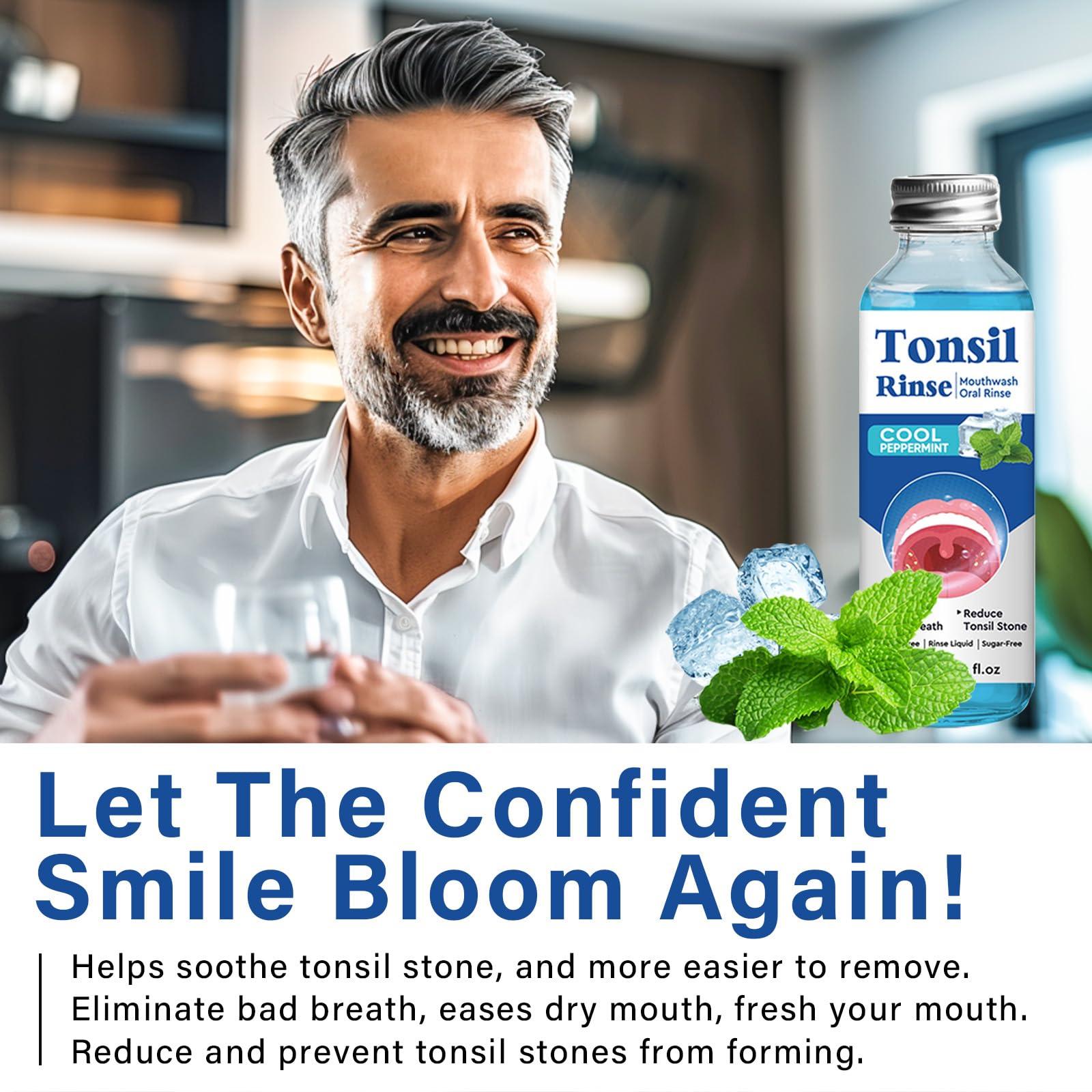 Tonsil Stone Remover, Nature Tonsil Stone Mouthwash or Oral Rinse Liquid to Remove Bad Breath, Soothe Dry Mouth & Fresh Breath, Tonsil Stone Removal Liquid, 4Fl Oz - Image 3
