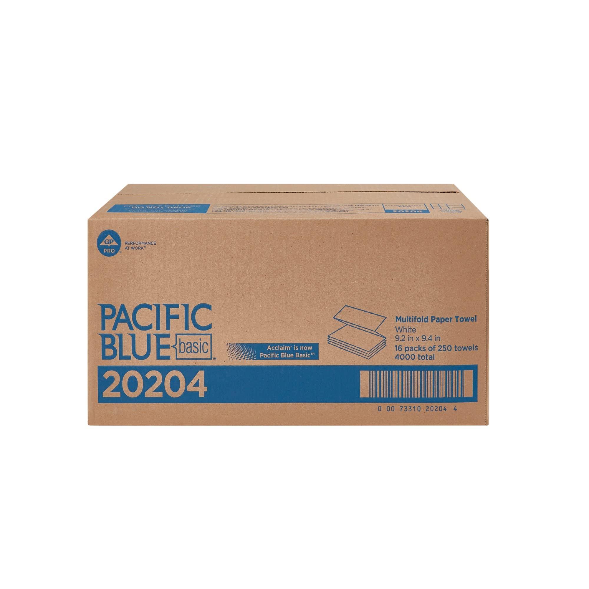 Georgia-Pacific Pacific Blue Basic Multifold Paper Towels (Previously Branded Acclaim) by GP PRO (Georgia-Pacific),White,20204,250 Towels Per Pack,16 Packs Per Case,(Case of 16 Packs,250 per Pack) - Image 9