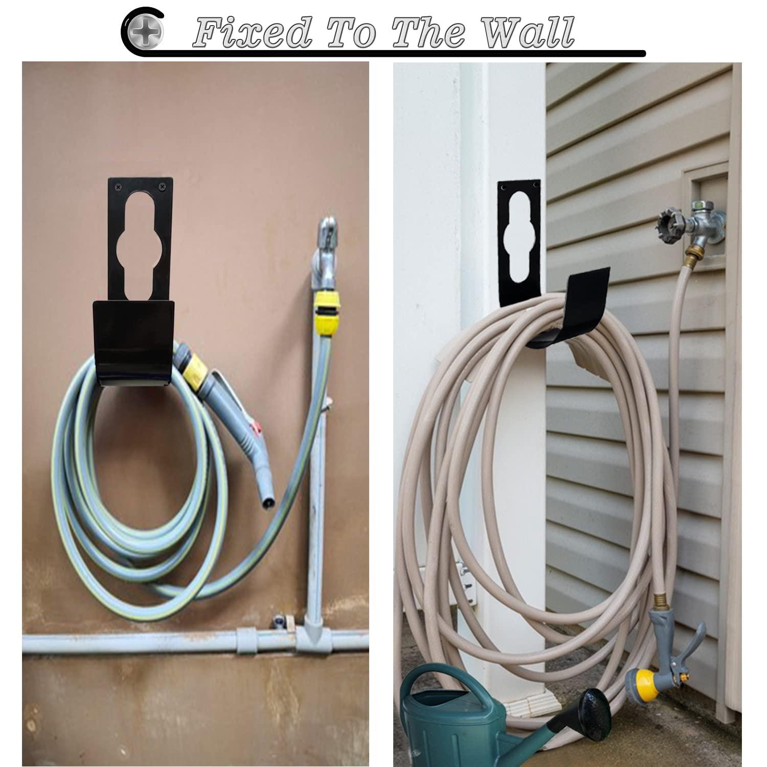 SupKing Hose Holder Wall Mount,Heavy Duty Garden Hose Hanger Reel Metal Hose Hooks Fit to100ft Expandable Watering Hose Storage - Image 3