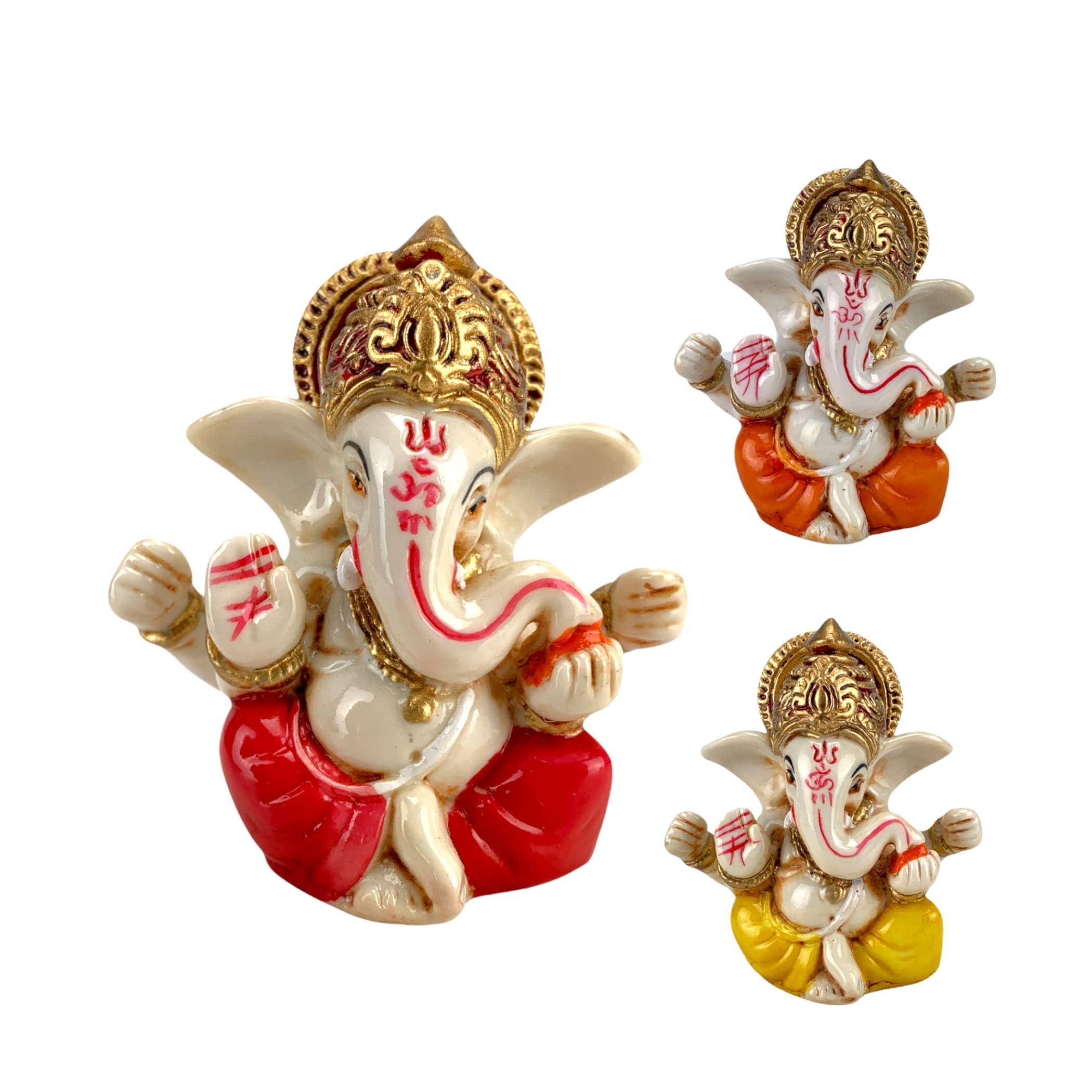 LOVENSPIRE 1 Ct Acrylic Car Ganesha Statue Idol Showpiece God of Luck and Success Ganpati Figurine for Home Decoration and Car Dashboard Housewarming Pooja Diwali Decoration - Image 4