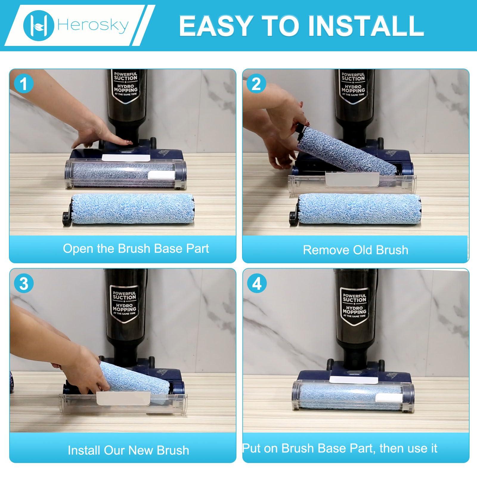 WD161 Roller and Filter For Shark HydroVac MessMaster Wet Dry Vacuum Cleaner WD161 WD261 AW261 (2 Brush 4 Foam Filter Kit) - Image 3