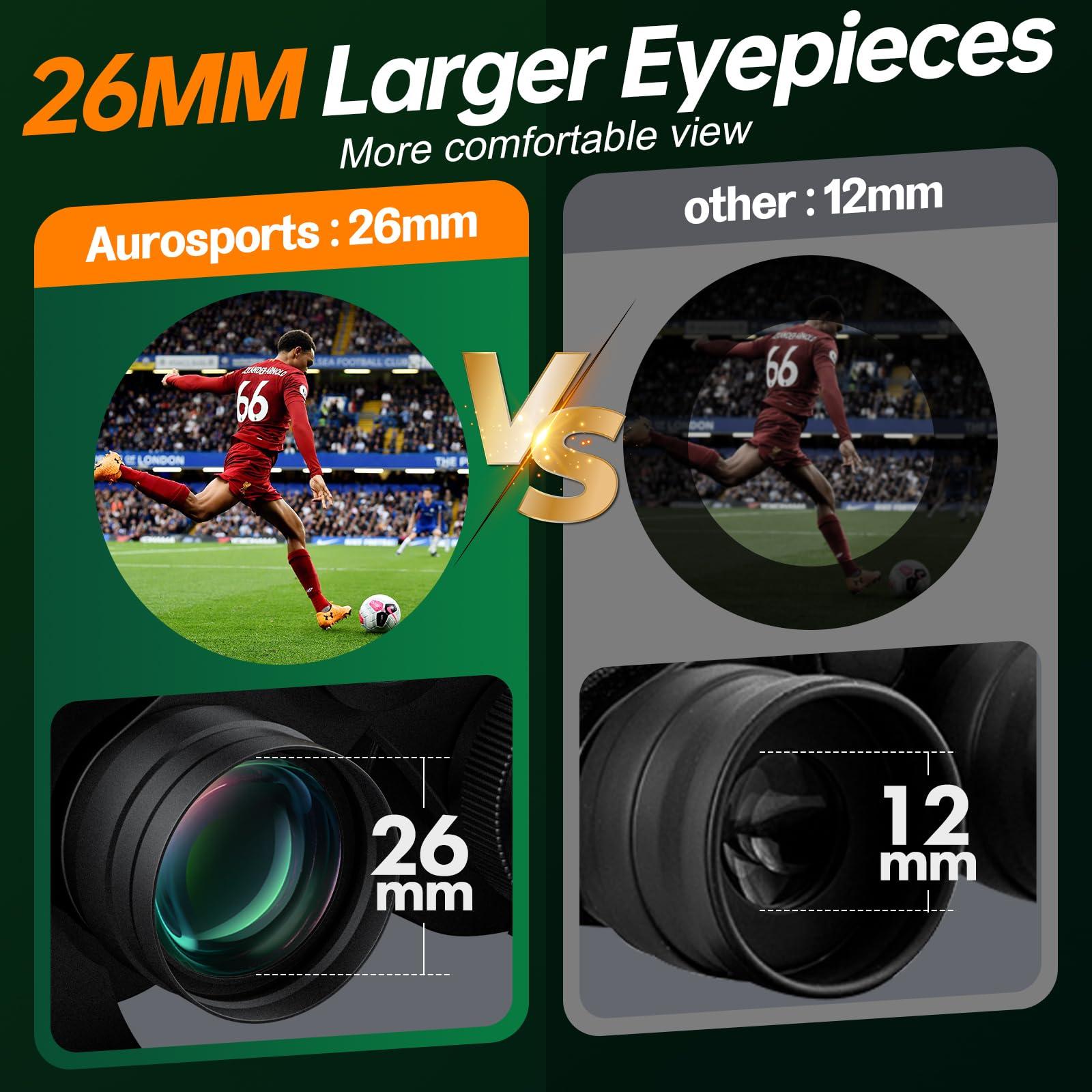 20x70 Binoculars for Adults High Powered - Aurosports HD Binoculars with Clear Low Light Vision - BAK4 Prism Large View for Bird Watching Hunting Travel Outdoor Sports Cruise - Image 3