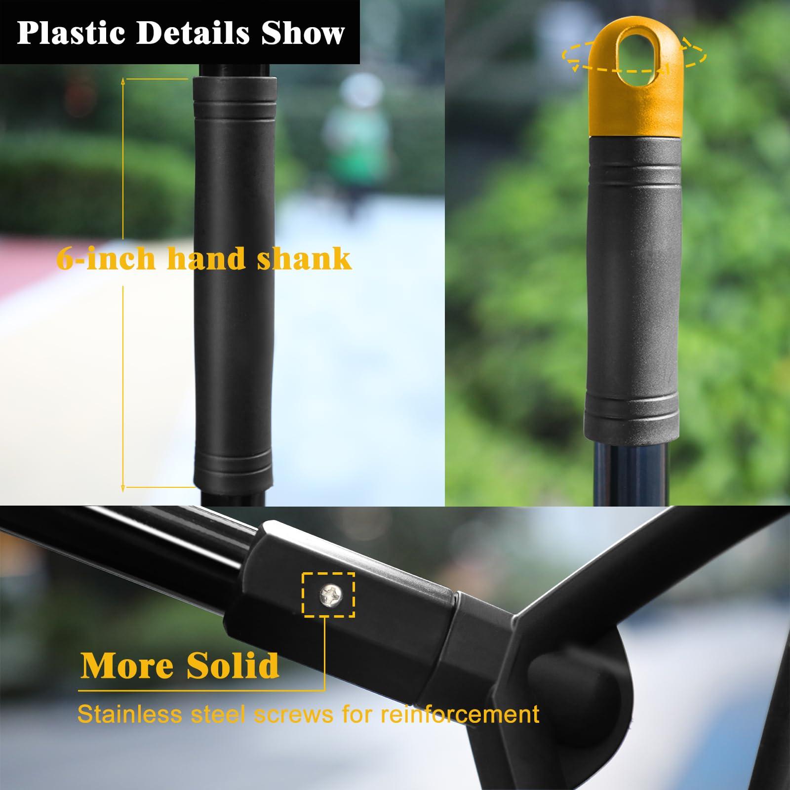 PUTNATRUE Outdoor Angle Broom Indoor,Upgraded Heavy Duty Commercial Brooms,Black Broom for Sweeping House,Restaurant,Kitchen,Garage,Courtyard - Image 5