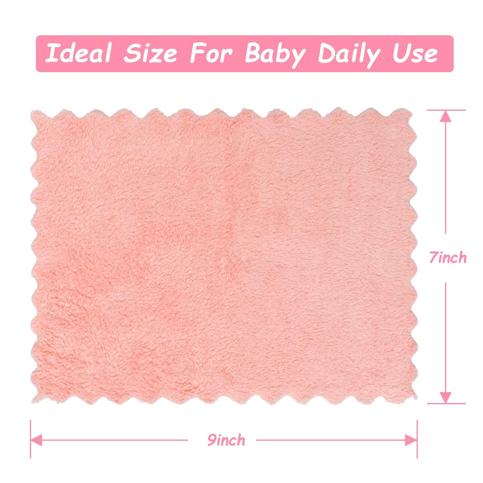 Orighty Baby Washcloths 24-Pack (7''x9''), Microfiber Coral Fleece Baby Towels, Super Soft and Absorbent Wash Cloths for Newborns, Infants and Toddlers, Gentle on Delicate Skin for Face Hands and Body - Image 3