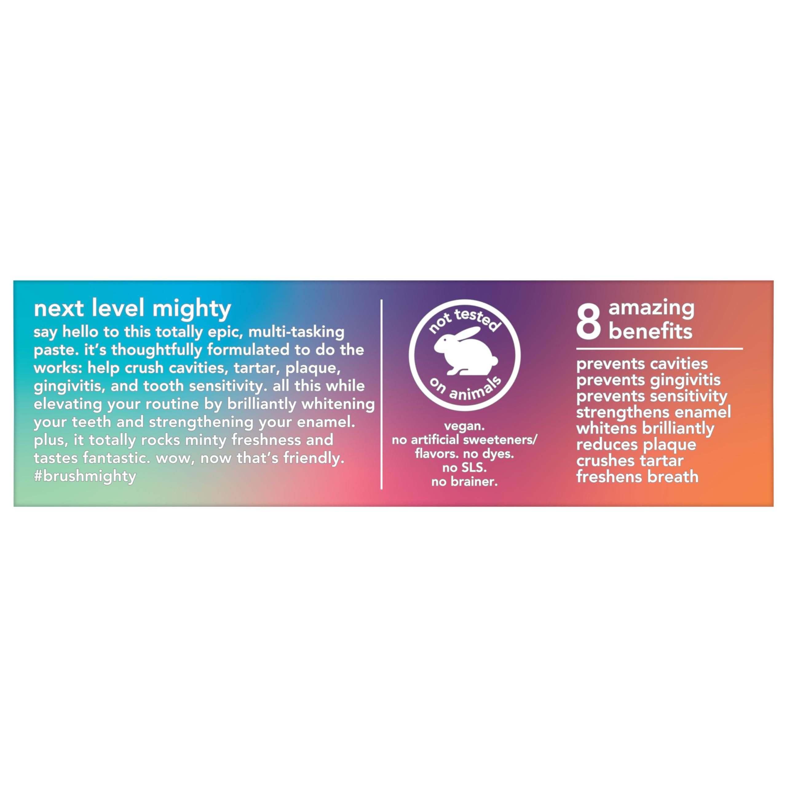 hello Mighty Multitasker Fluoride Toothpaste, 8-in-1 Toothpaste with Minty Flavor, Anticavity, Antigingivitis, Antisensitivity, Strengthens Enamel and Whitens, 2 Pack, 4.0 Oz Tubes - Image 8