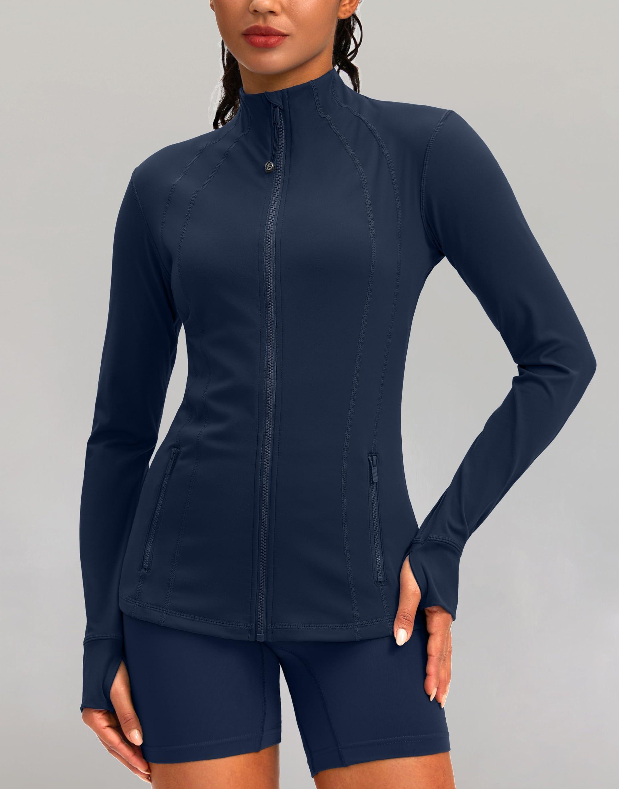 G Gradual Women's Zip Up Workout Jackets with Pockets Slim Fit Cottony Soft Jacket for Running Athletic Yoga - Image 2