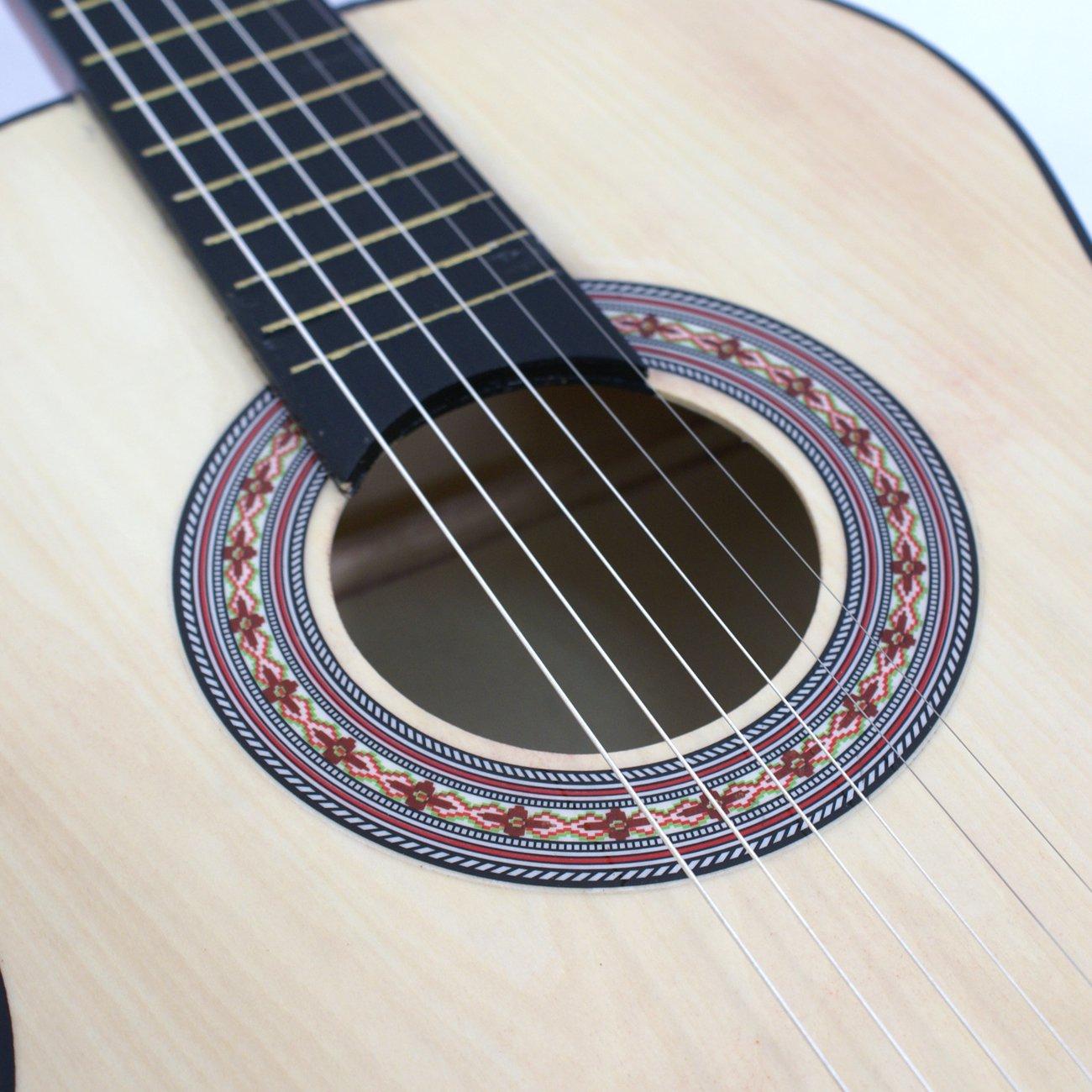 ZENY 38" New Beginners Acoustic Guitar With Guitar Case, Strap, Tuner and Pick (Natural) - Image 9