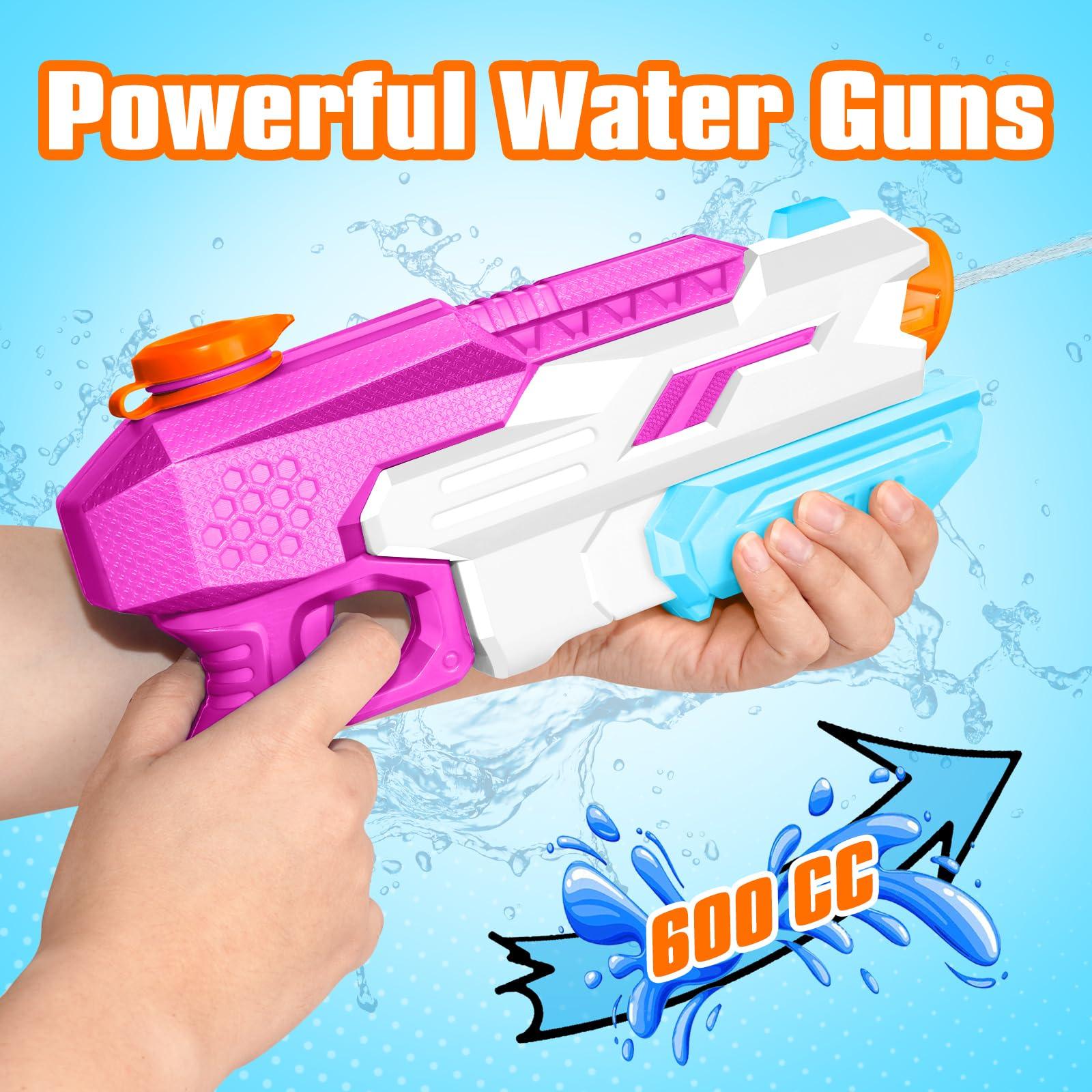 600cc Water Gun for Kids Adults：6 Pack Squirt Blasters Super Water Gun Soaker with Long Range High Capacity for Boys Girls Summer Swimming Pool Beach Outdoor Water Fighting Play Toys Party Favors - Image 4