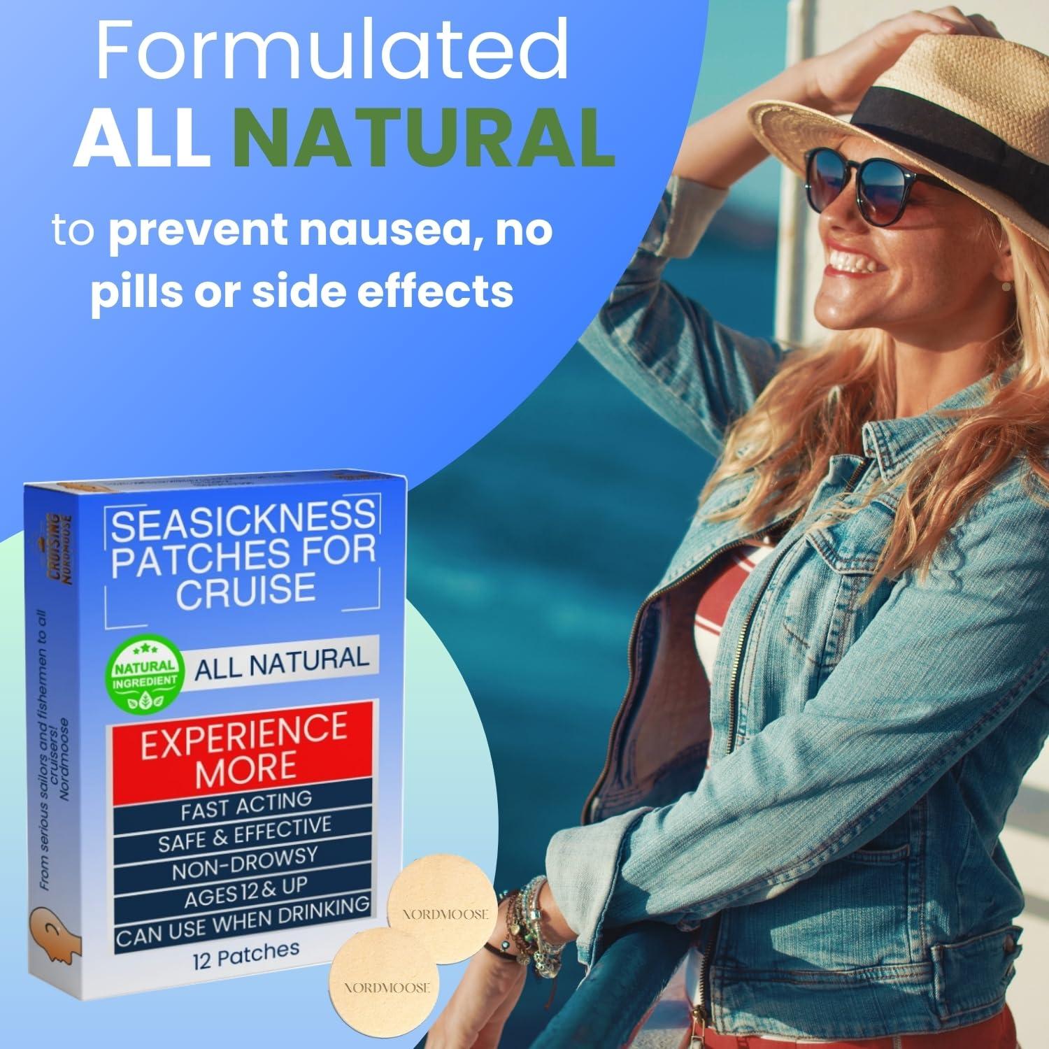 Nordmoose Sea Sickness Patches for Cruise - All Natural Motion Sickness Relief for Cruise - Non Drowsy Behind Ear Seasickness Solution for Cruise - Image 5