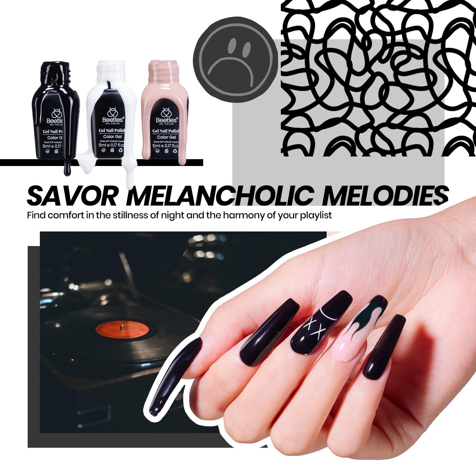 Beetles Gel Nail Polish Kit with U V Light 69 Pcs Emotional Spectrum 35 Colors Gel Polish Nail Kit with Base and Matte&Glossy Top Coat Soak Off All Season DIY Set Manicure Tools Gifts for Women - Image 6
