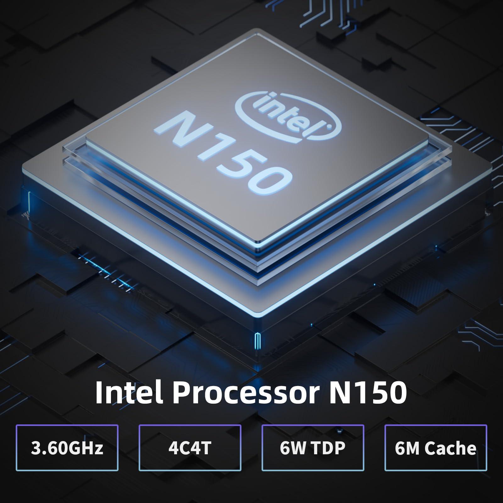 DreamQuest N150 Mini PC Come with OS, Intel N150 (up to 3.6GHz) Mini Desktop Computers 16GB DDR4 512GB M.2 SSD, Support 4K@60Hz, HDMI, USB,WiFi5,BT4.2, Dual LAN - Image 4