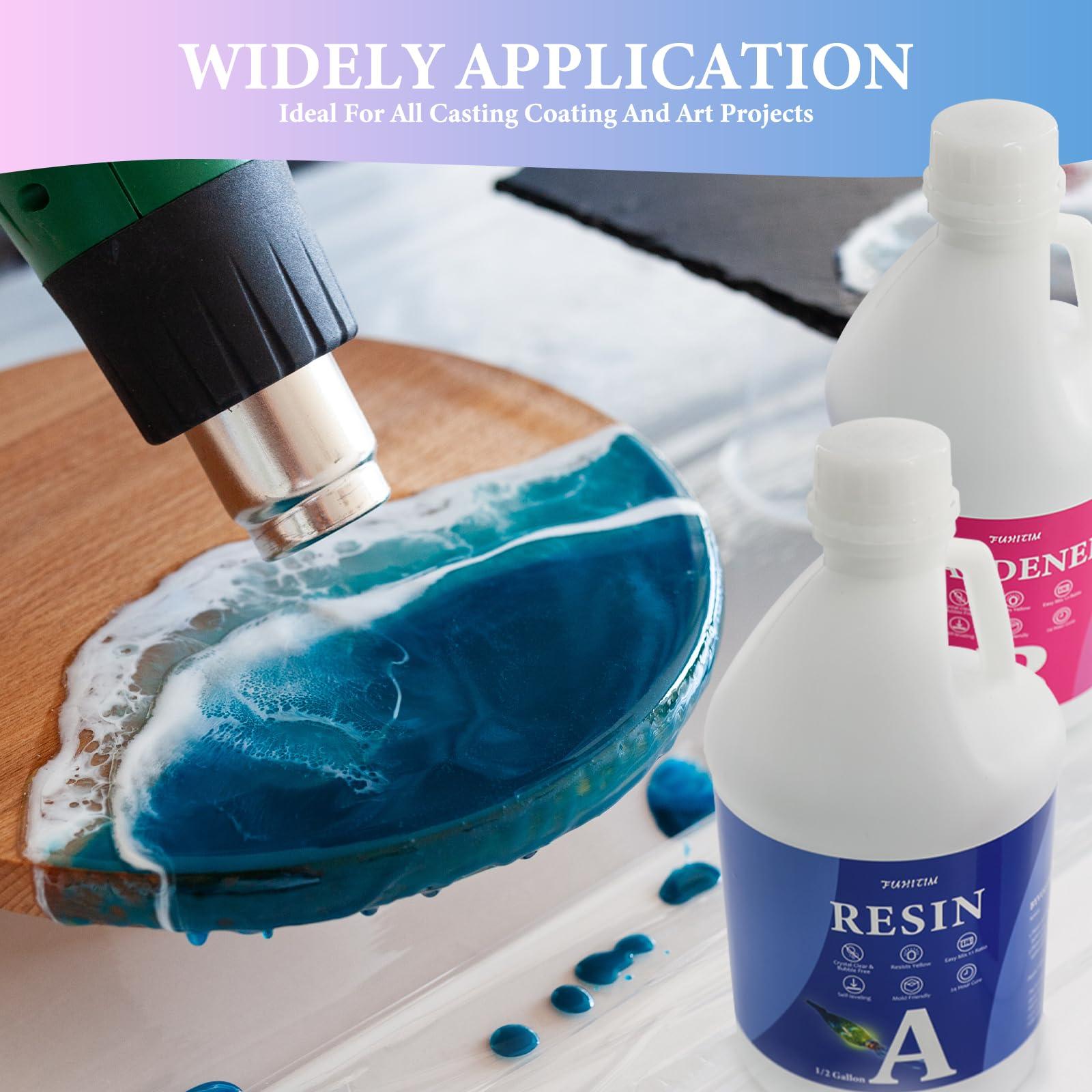 Epoxy Resin 1 Gallon - Crystal Clear Epoxy Resin Kit - Self-Leveling, High-Glossy, No Yellowing, No Bubbles, Perfect for Crafts, Table Tops, DIY 1:1 Ratio - Image 6