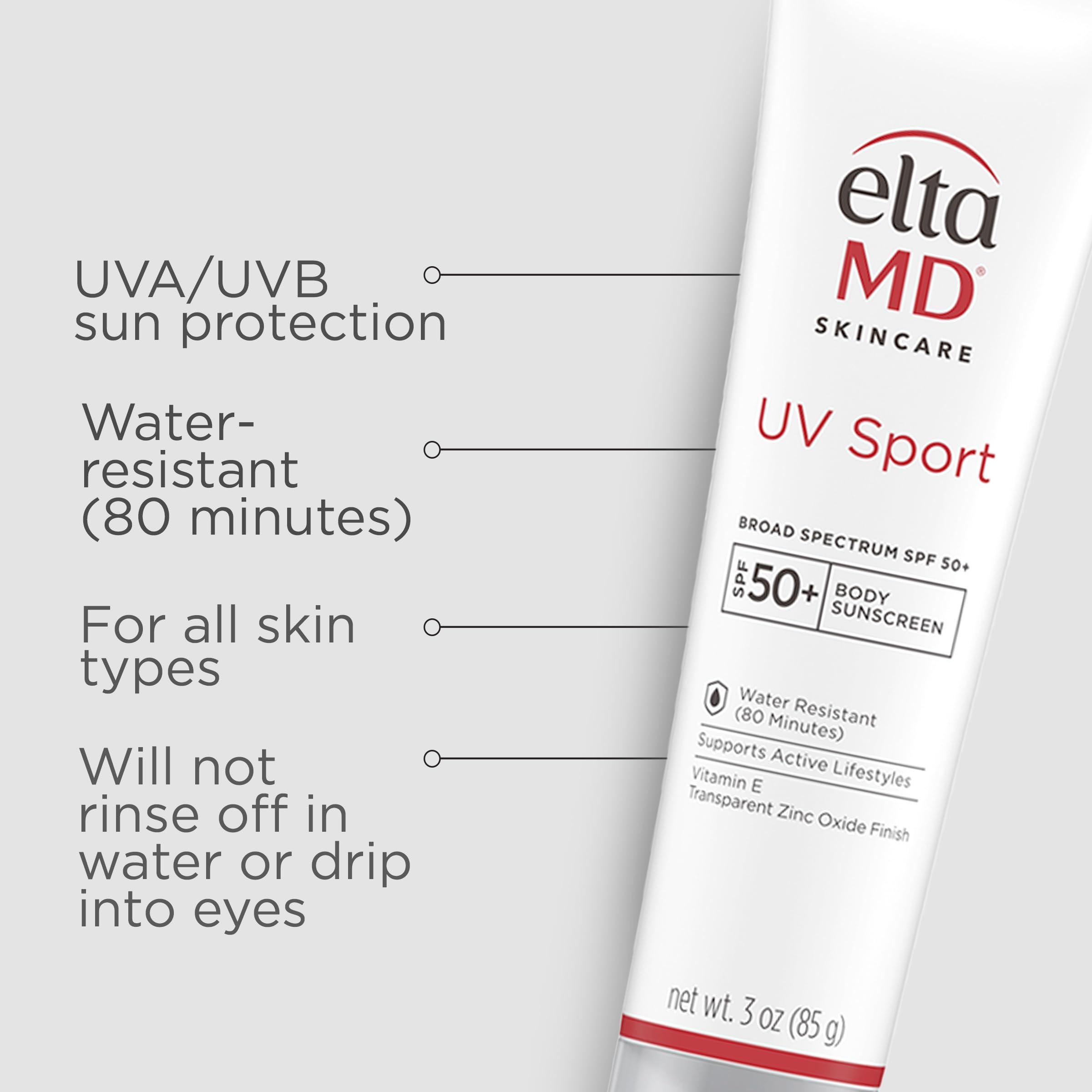 EltaMD UV Sport Sunscreen Lotion, SPF 50 Body Sunscreen, Water and Sweat Resistant, Oil-Free, Zinc Oxide Formula - Image 2