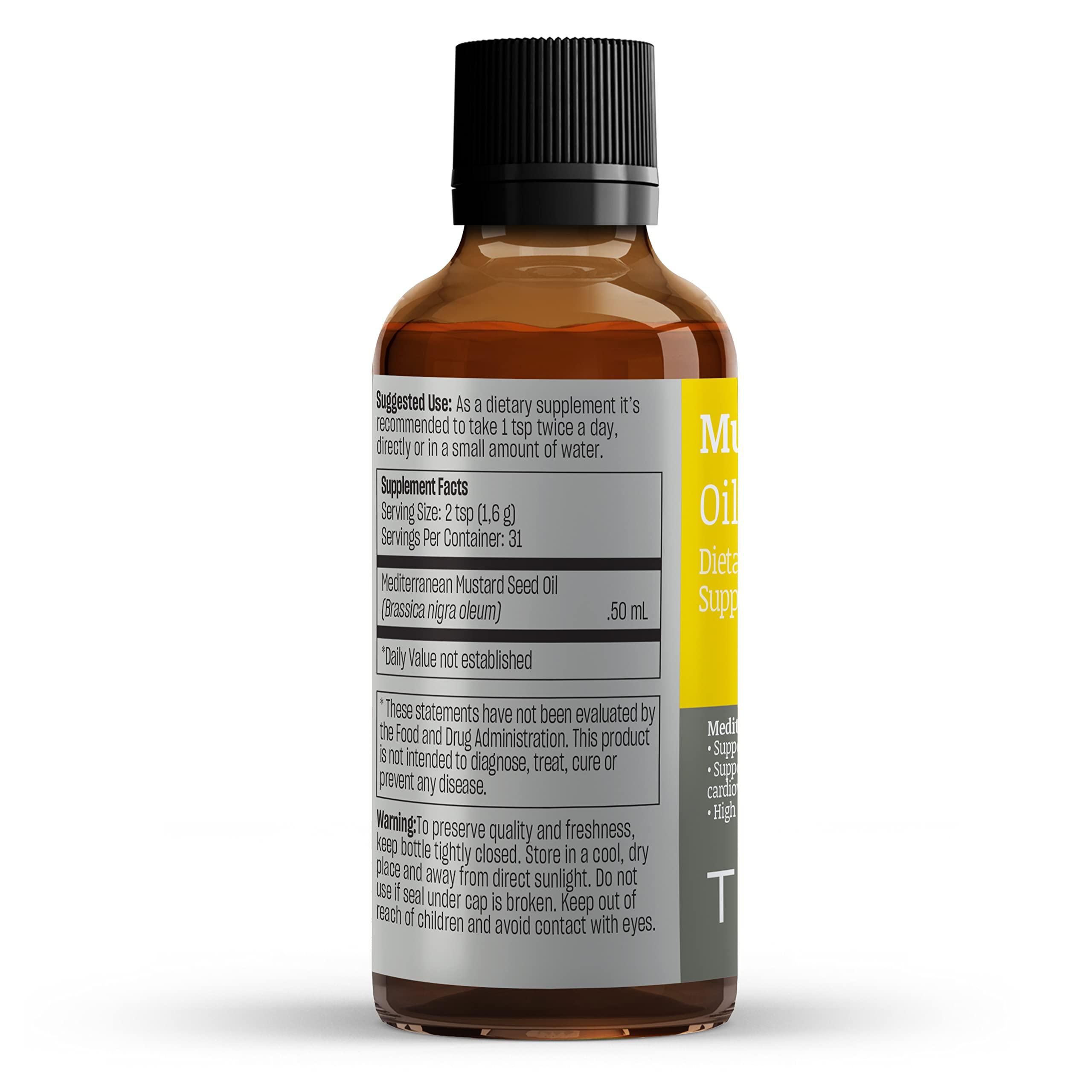 TALYA Herbal Pure Mustard Oil (Brassica nigra oleum) 100% Natural Pure Cold Pressed Oil 50ml (1.7 oz) Glass Bottle - Image 7