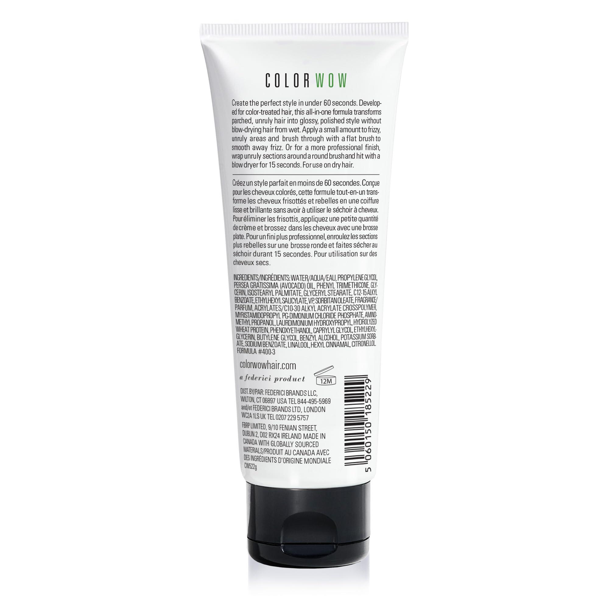 COLOR WOW One Minute Transformation – Instant frizz fix| Nourishing styling cream smooths, tames + defrizzes on the spot| Avocado oil + Omega 3’s hydrate, repair for silkier, smoother texture - Image 2