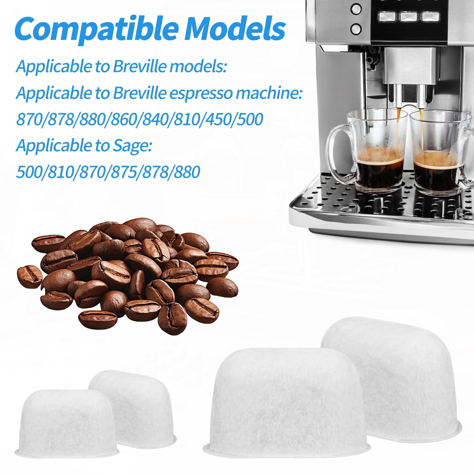 8pcs Water Filter for Breville Espresso Machine, Activated Charcoal Filter Replacement Compatible with Breville Barista Express BWF100 /450/500/600/810/840/860/870/878/880/990/980 - Image 7