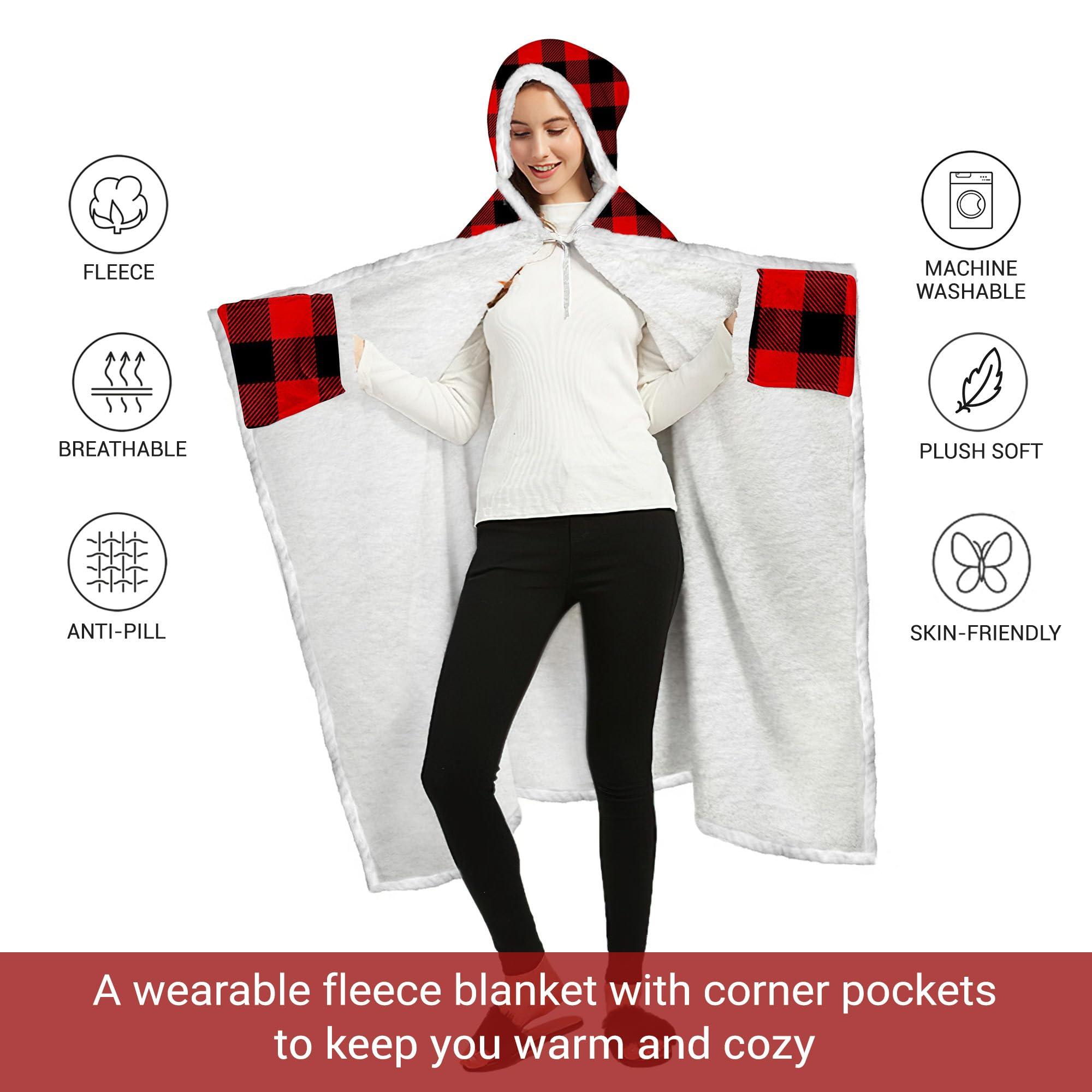 Vprintes Mama Bear Wearable Blanket Hoodie - Gifts for Mom -Birthday Gifts for Wife from Husband - Mom Birthday Gift Ideas - Image 4